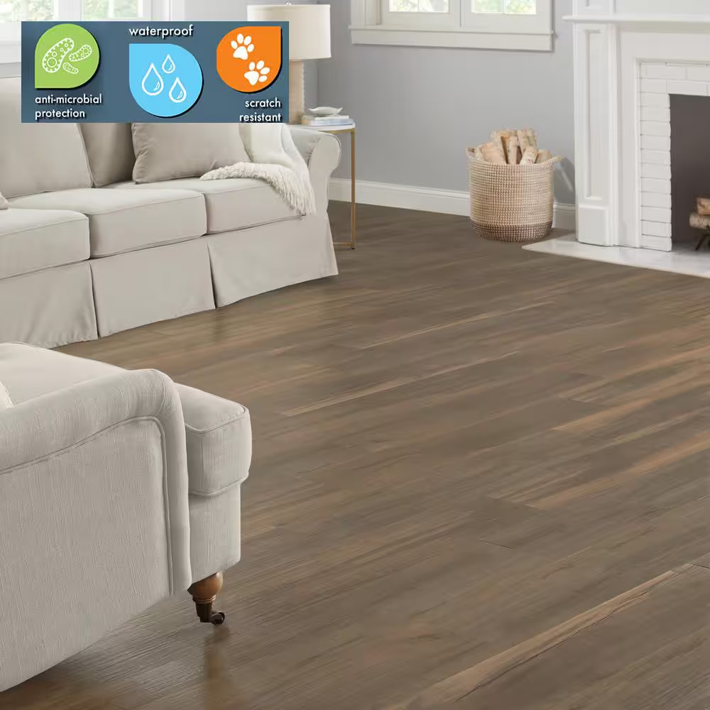 Frogtown Valley Walnut 22 MIL X 8.7 In. W X 48 In. L Click Lock Waterproof Luxur