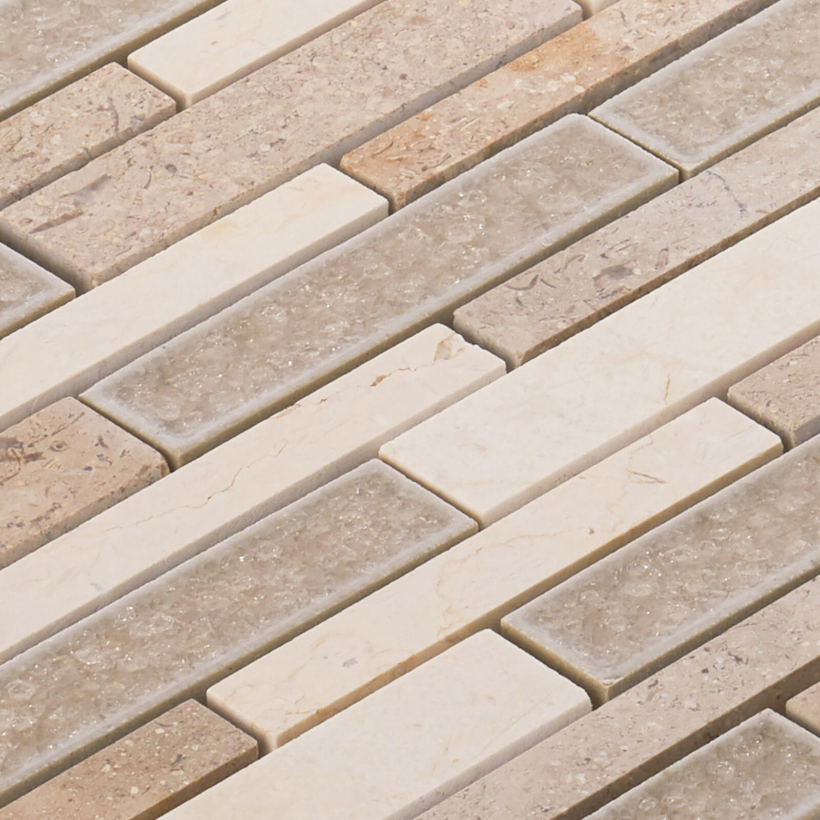 Beige Sand Crema Marfil Marble Stone Glass Mosaic Tile Kitchen Wall Backsplash