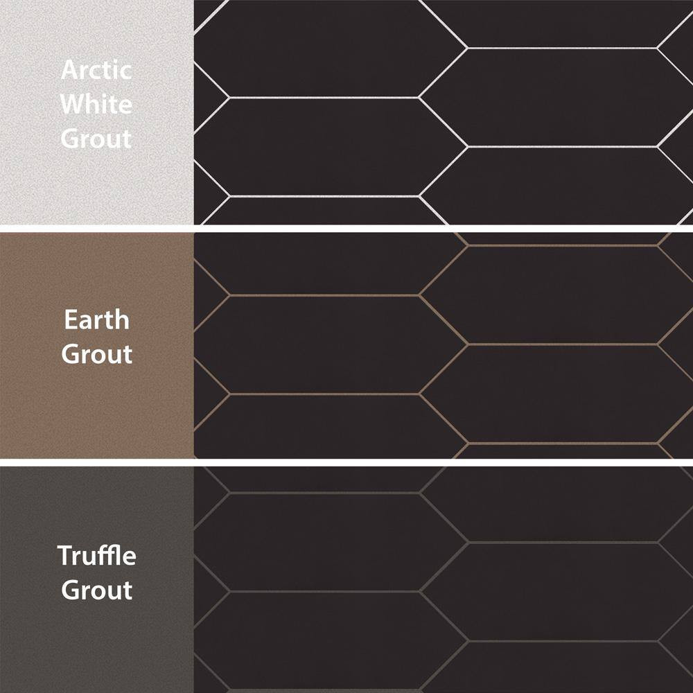 Kite Black 3-7/8 In. X 11-3/4 In. Porcelain Floor and Wall Tile (11.2 Sq. Ft./Ca