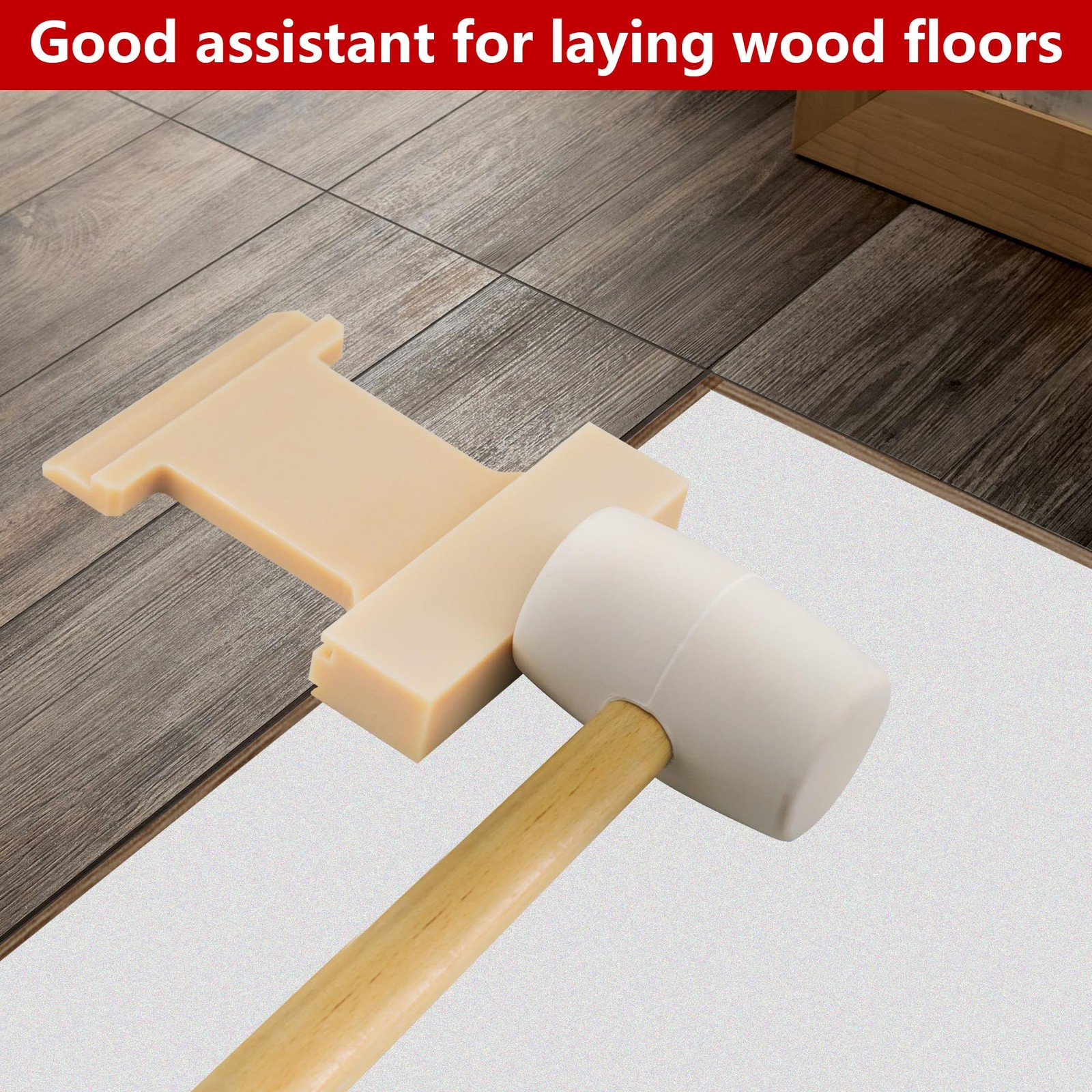 4-in-1 Wood Flooring Installation Tool â€“ XL Tapping Block, Nylon, Laminate …