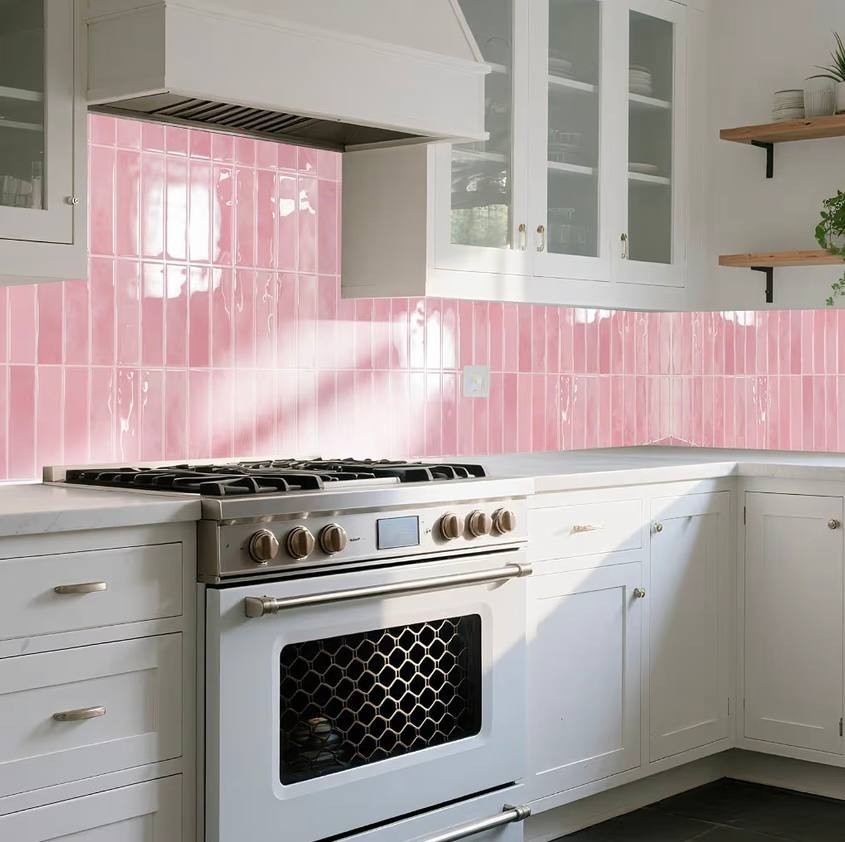 Art3d Peel And Stick Pvc Backsplash Wall Tiles Pink Marble 10 Pack 11.4×9