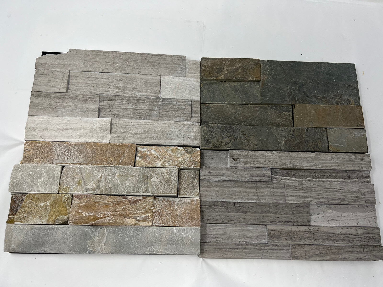 (13 Samples) 10″ x 5″ ROCKMOUNT STACKED STONE COLLECTION SAMPLE SET SEE COLORS!!