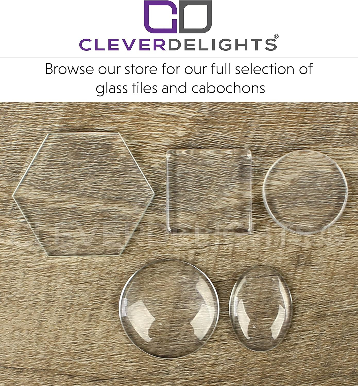 2 Inch Clear Hexagon Glass Tiles – 20 Pack – Art Craft DIY Home Transparent Mosa