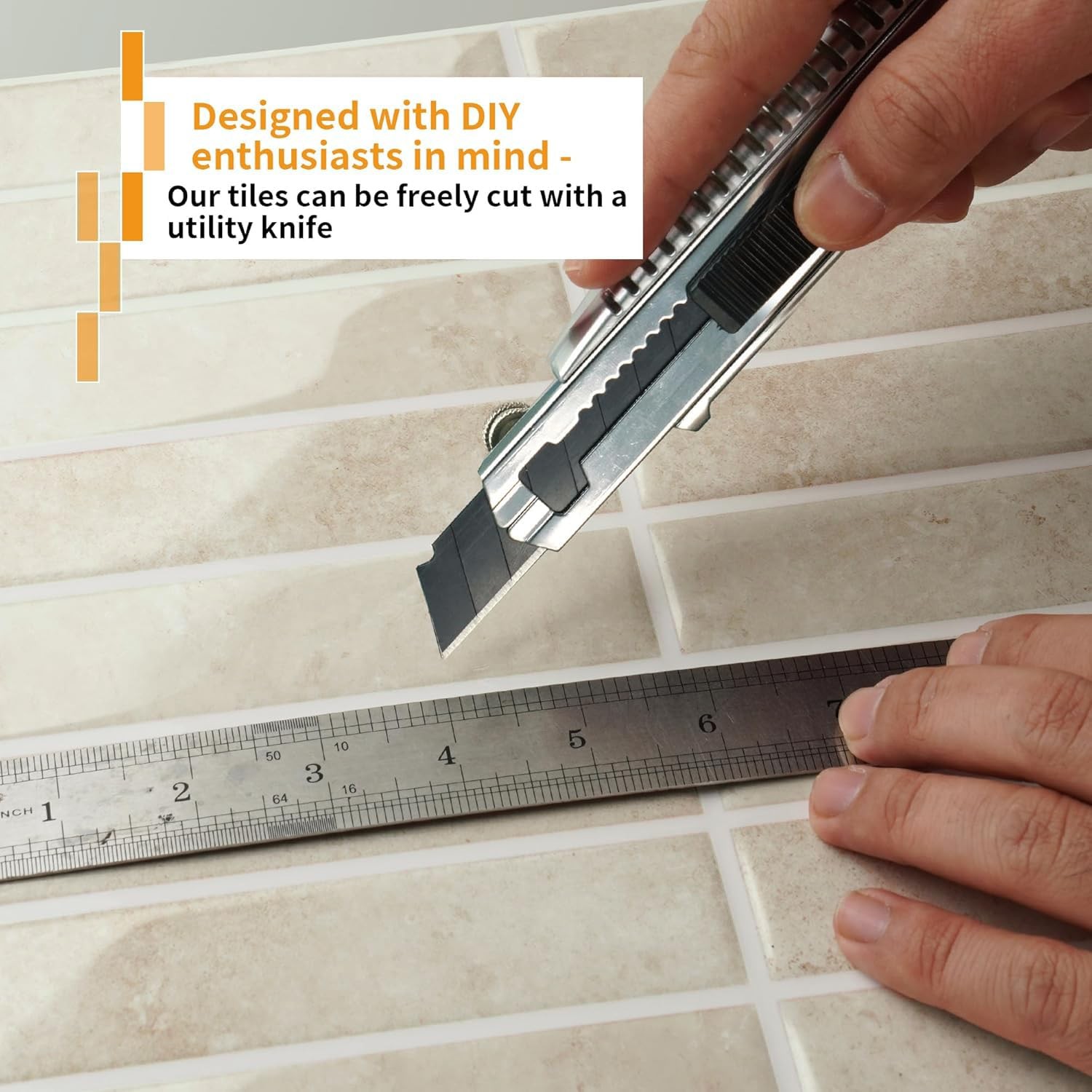 3D Peel and Stick Backsplash, 10 Sheets of 11.61” x 11.61”- Hard PVC Self-A…