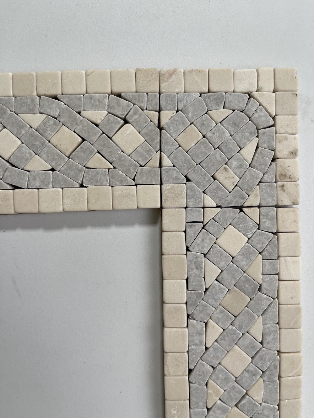 B4657CT Marble Mosaic Border Decorative Tile Quadra Sienna 2.25×2.25 Tumbled