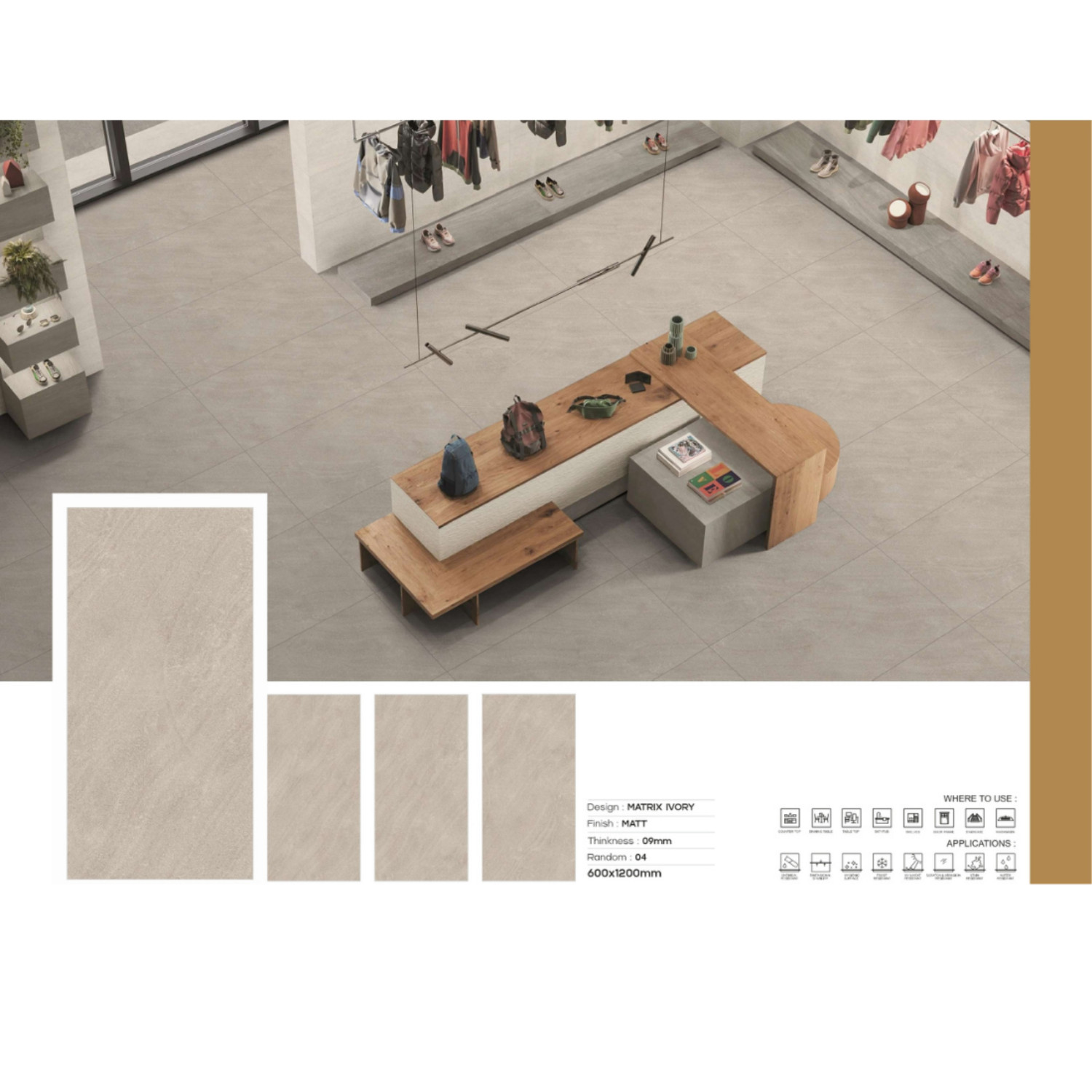 My Luxury Flooring MK MATT Matrix Ivory Porcelain Tiles – 24 x 48 Inch Tiles