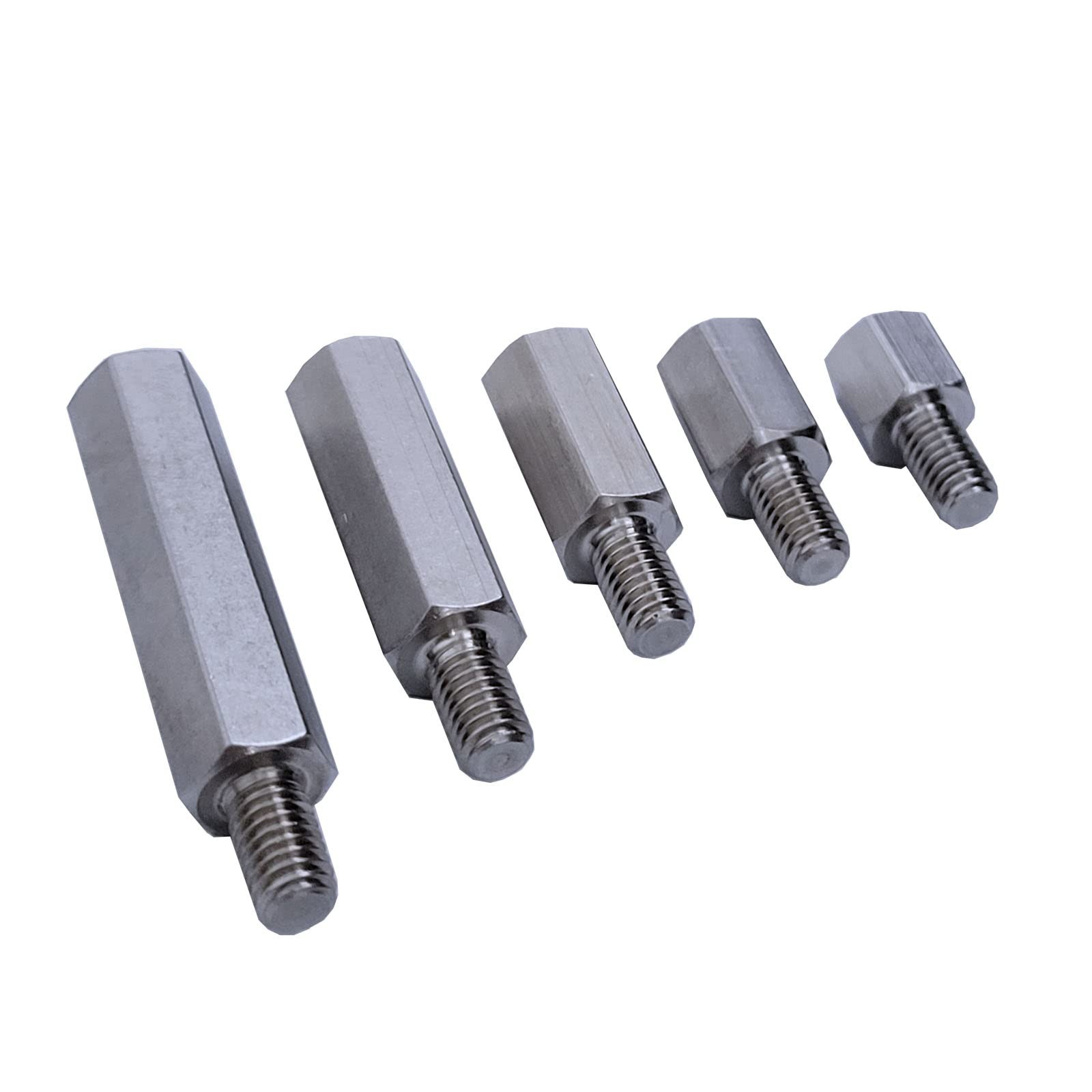 10 Pcs Stainless Steel Single Head Stud 10mm, 15mm, 20mm, 30mm, 40mm, Silver