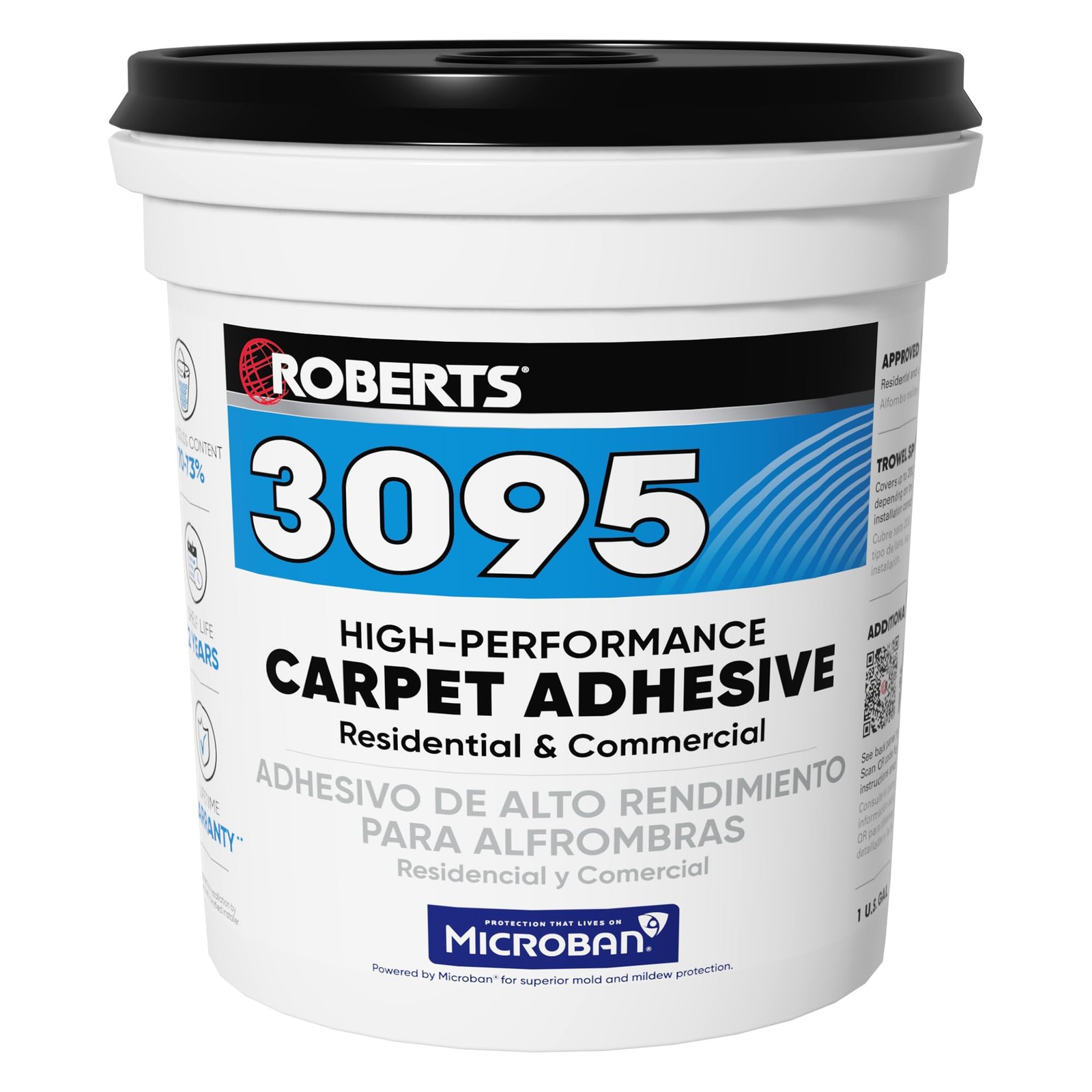 ROBERTS 3095-1 1 Gallon Carpet Adhesive 1 Gal., Beige