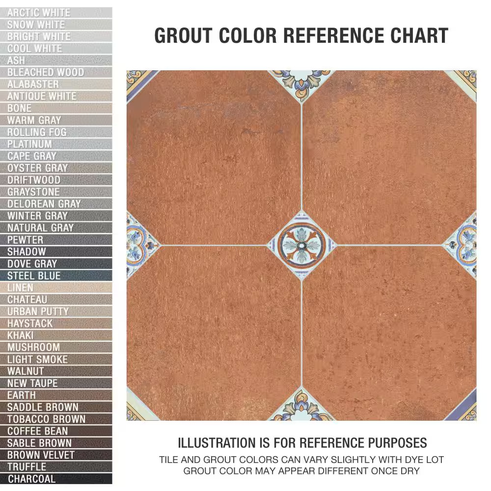Manises Decor Cuero 13-1/8 In. X 13-1/8 In. Porcelain Floor and Wall Tile (10.98