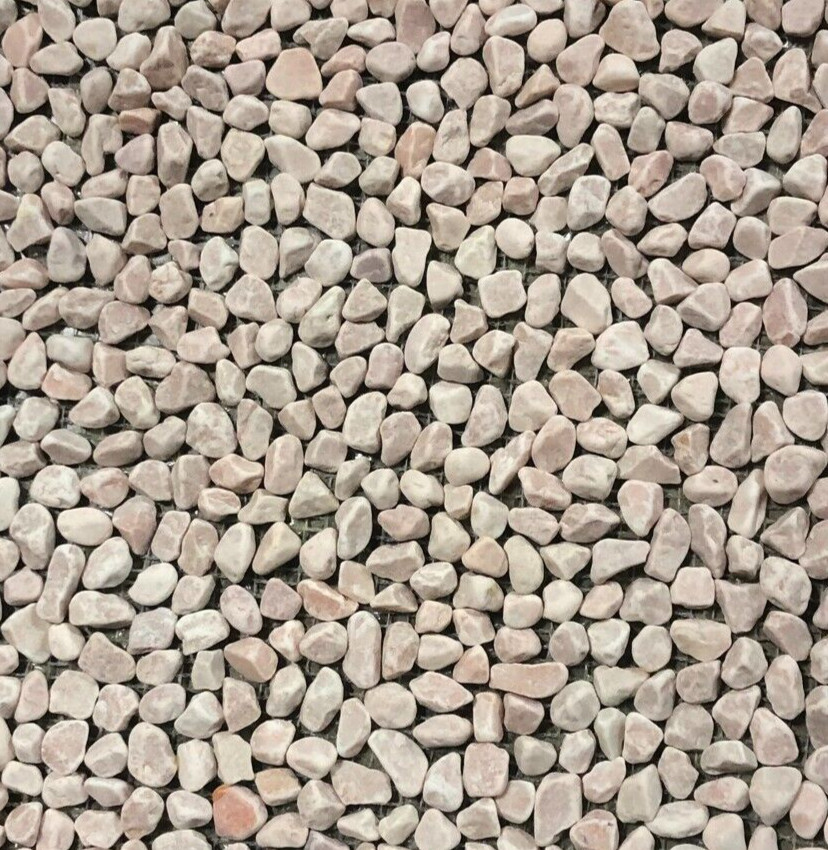 12×12 Tile Pink Micro Pebble Shower Remodel Stone Pathway (10 Square Feet) T-18
