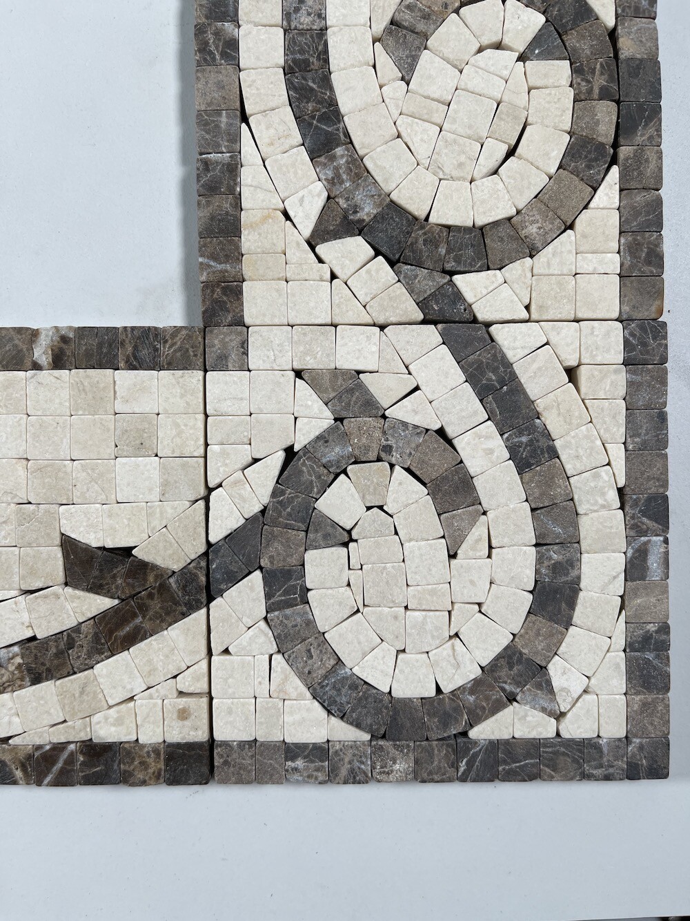 B0018T Marble Mosaic Border Listello Accent Tile Vine Emperador 4×12 Tumbled