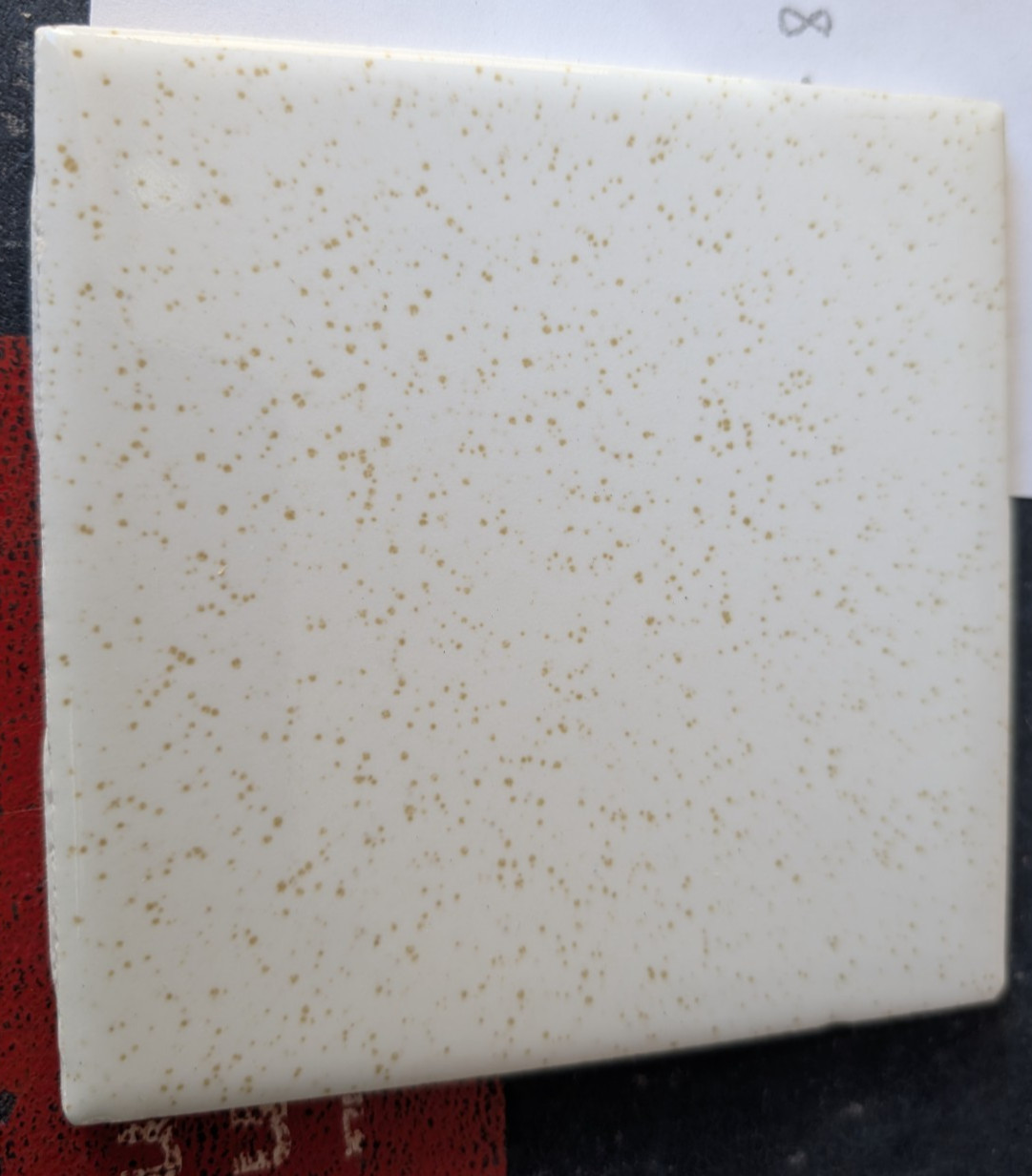 2 pieces 4 5/16″ Ceramic Tile Robertson Golden Sparkle no. 349 glossy Tile