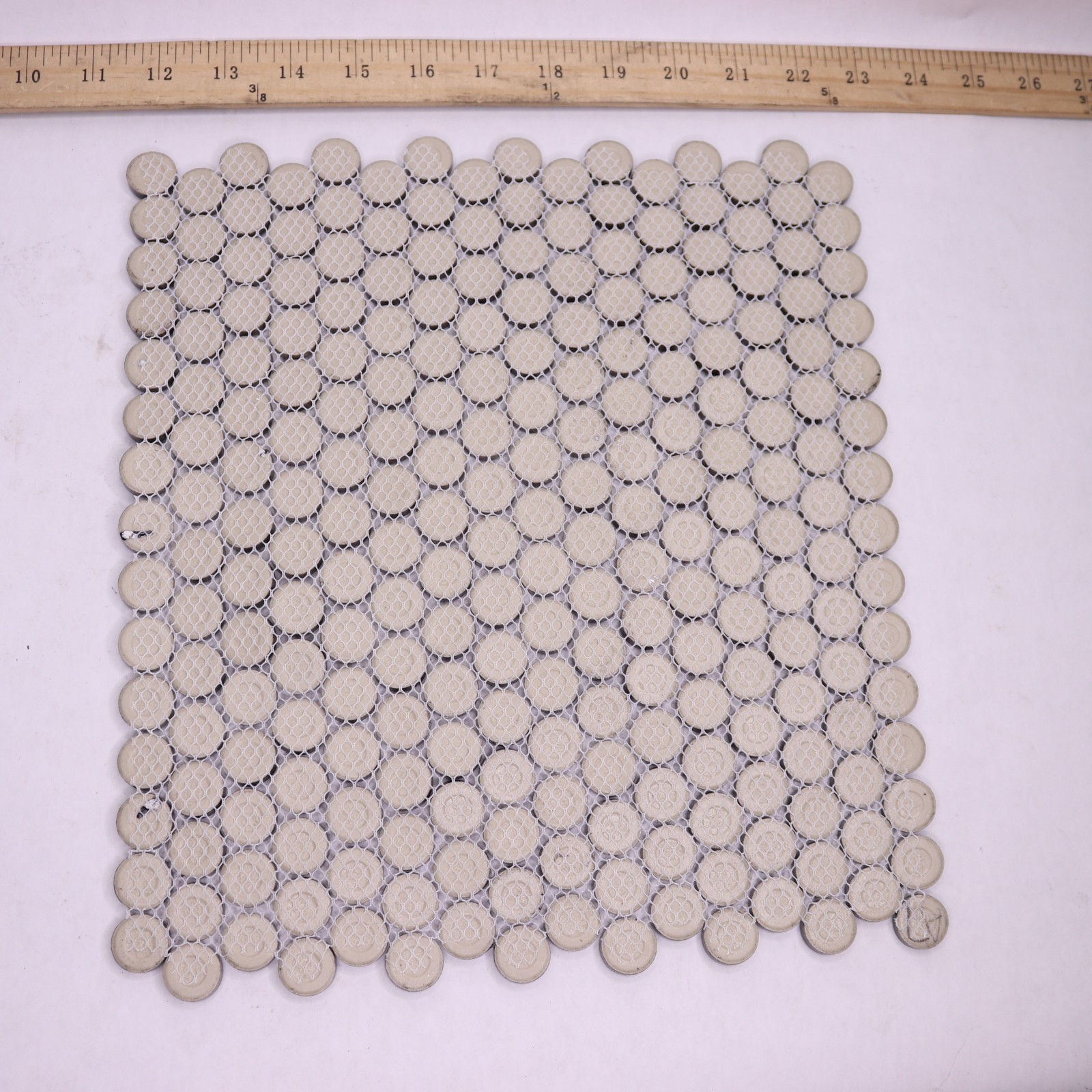 Mosaic Tile Sheet Penny Round For Floor/Walls Porcelain Matte Black 1″ TRCBM1008