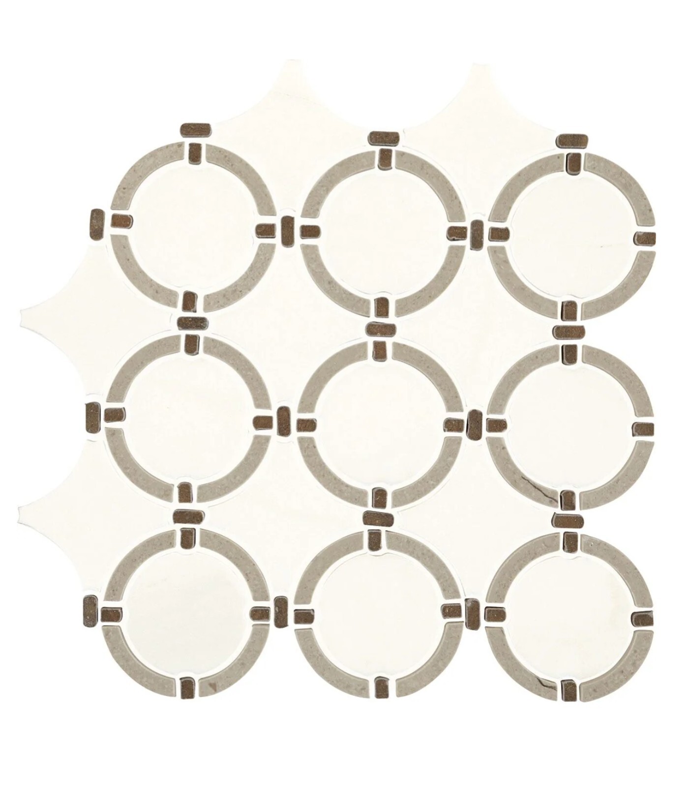 Marble Mosaic Tile Sheet 12″ Honed Daltile Rain Stratus White Natural Stone