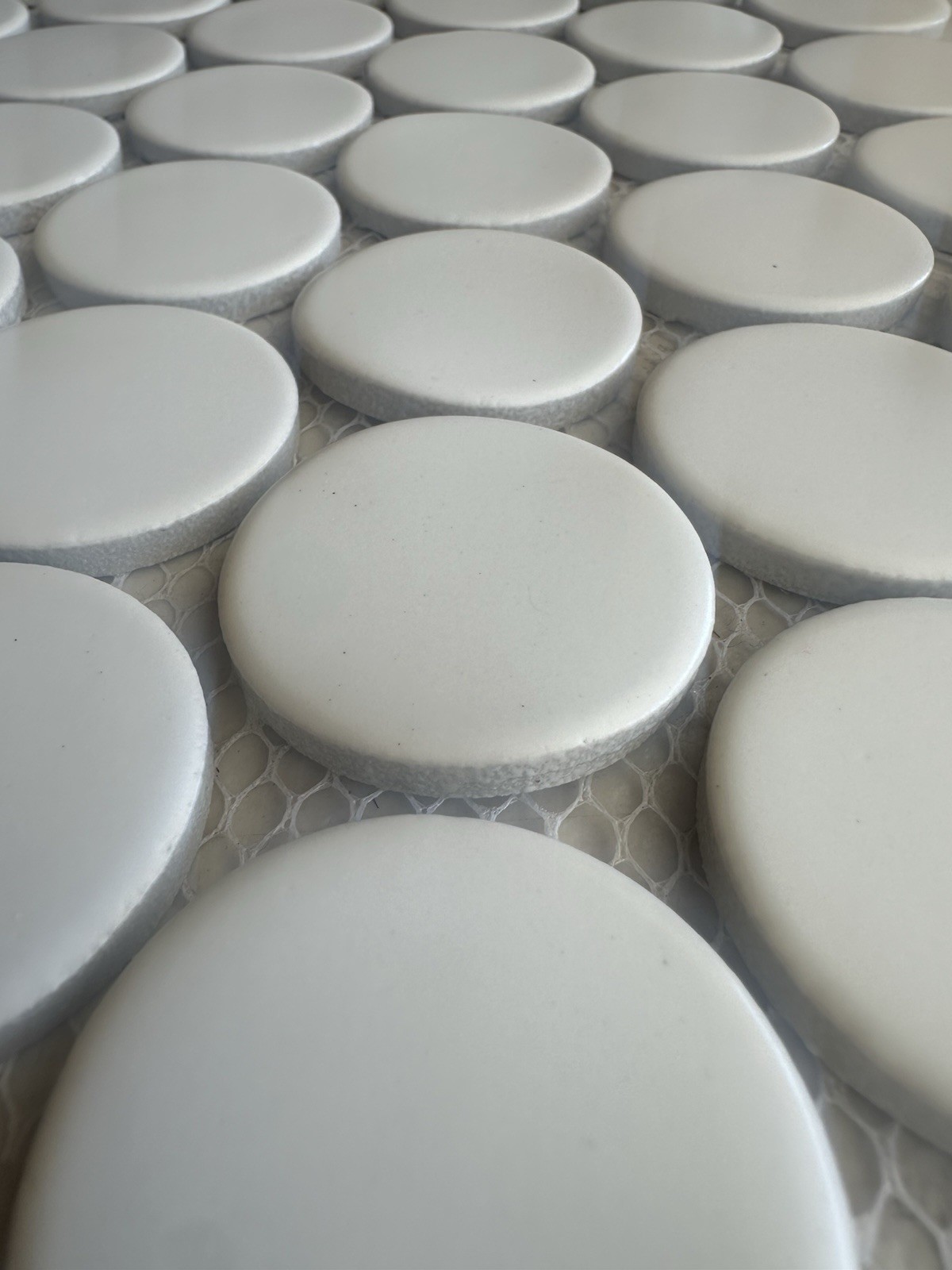 White Porcelain Penny Round Mosaic 10×12 Inch Tile Floor Wall Kitchen Bathroom