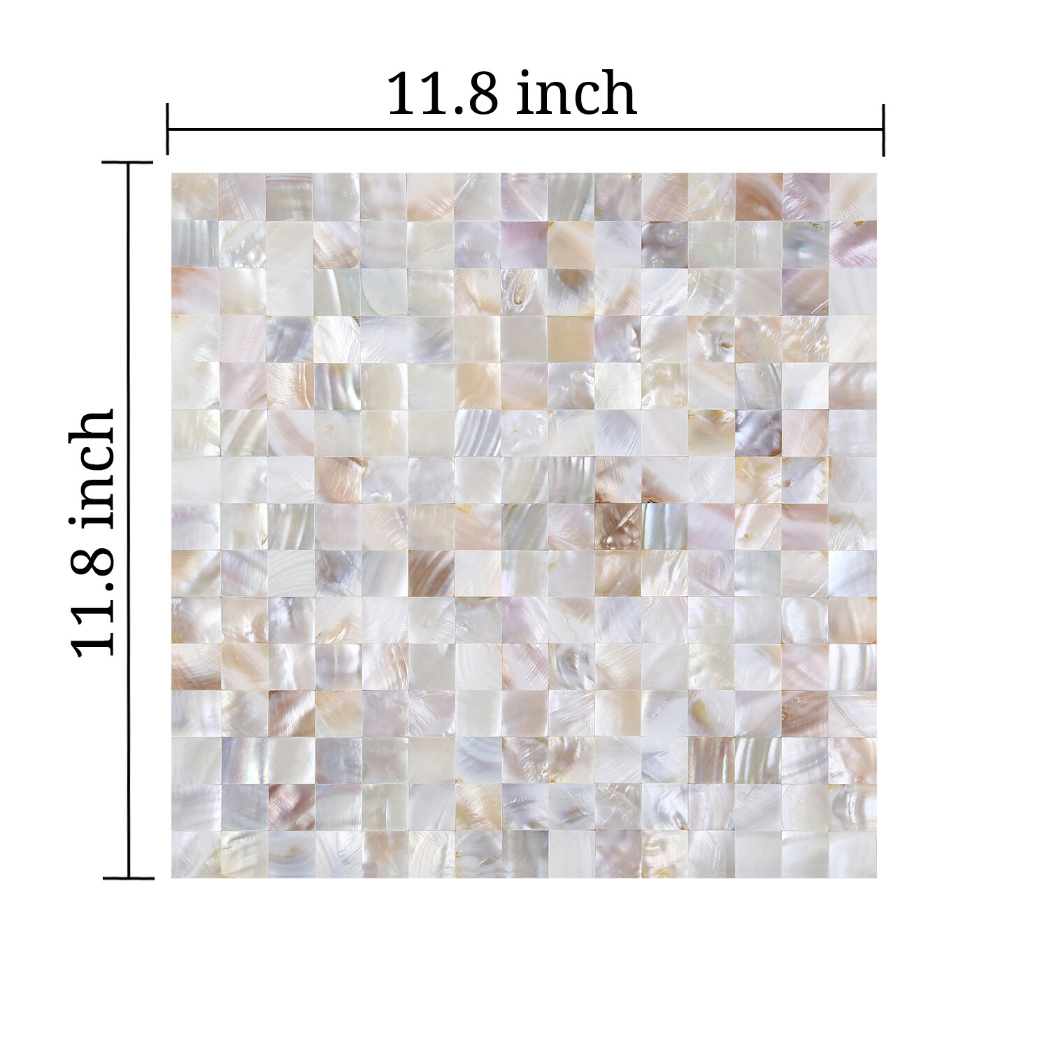 Jhana Tile Peel N Stick Wall Decor Genuine Shell Mosaic, PSSM 102 Natural Color