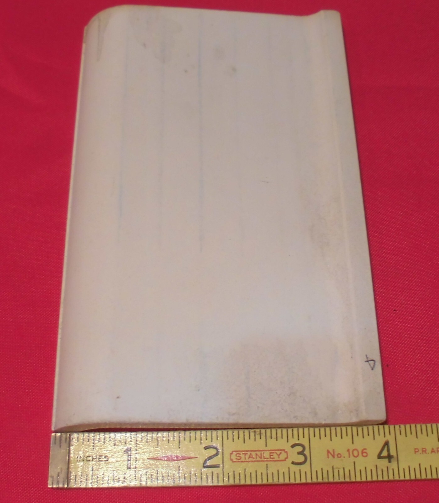 1 pc. Pink Blush #23 Bullnose Top; base/cove Ceramic Tile; 6″ American Olean