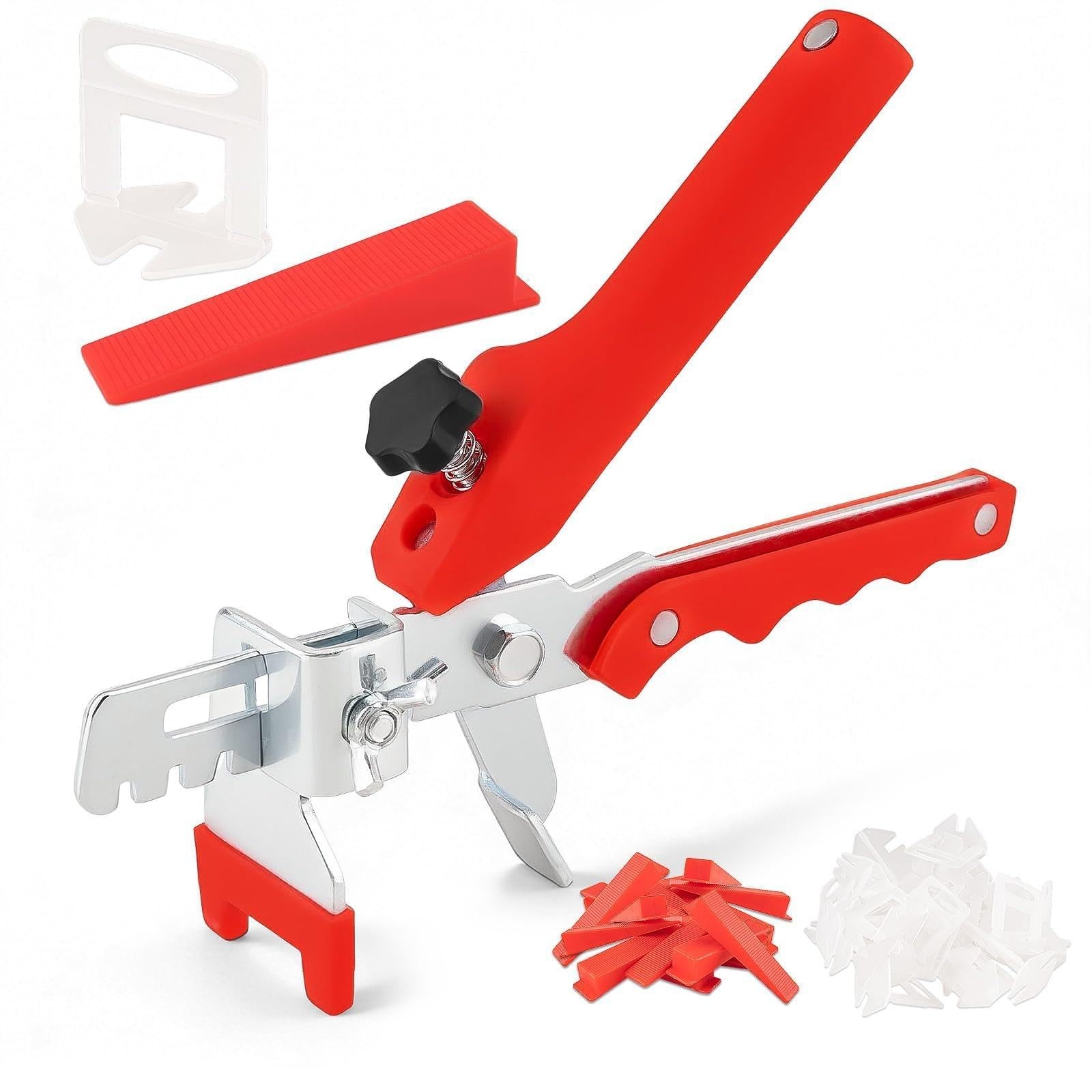 Tile Leveling System with Tile Plier, 300PCS 1/8 Inch Spacers Clips and 100PC…