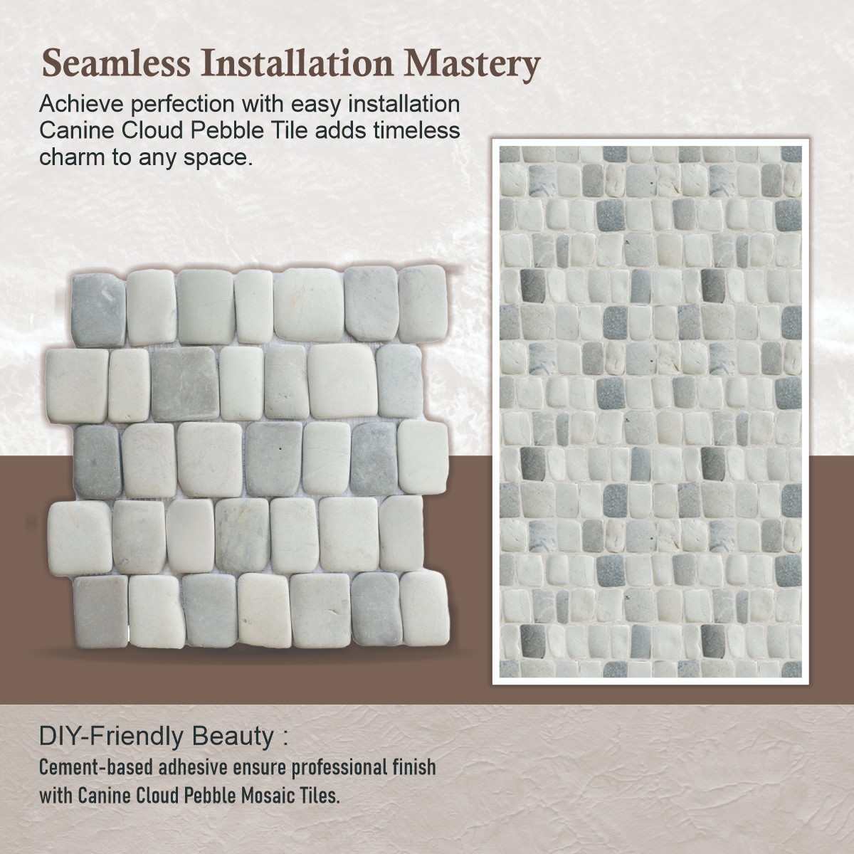 Canine Cloud Natural Stone Mosaic Wall & Floor Tile ($16.8/SqFt)
