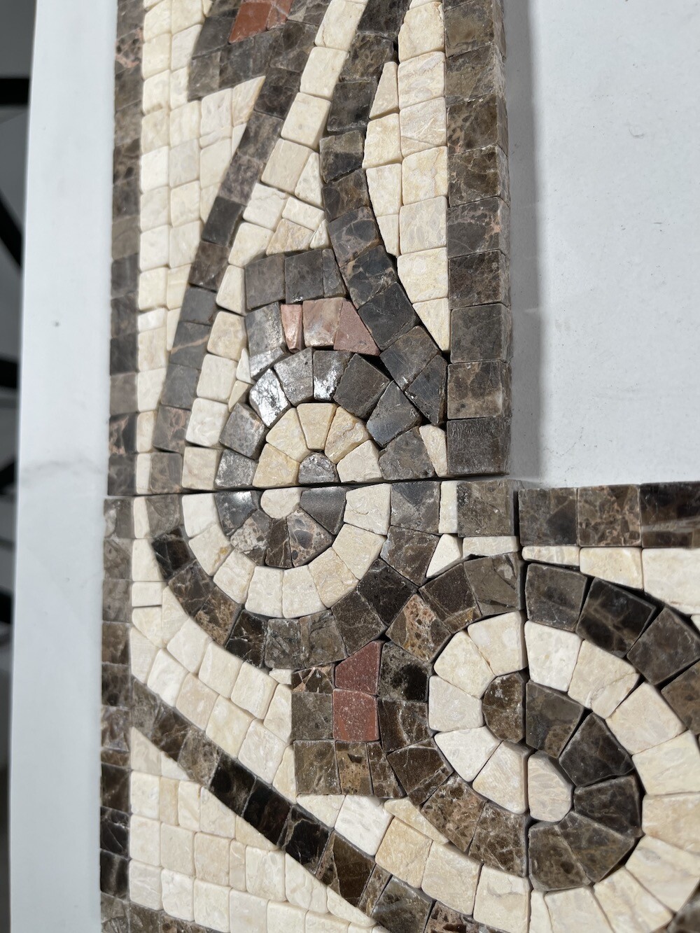 B0039PT Marble Mosaic Border Listello Accent Tile Waltz Beige 4×12 Polished