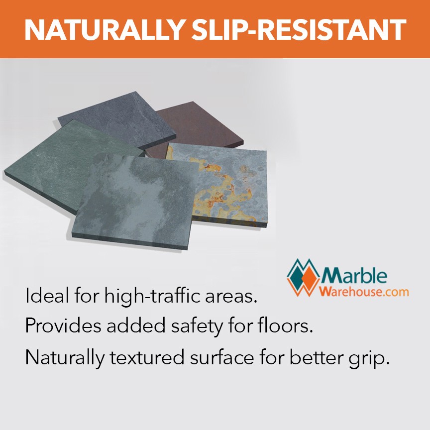 Brazilian Multicolor ( San Rio Rustic ) Cleft Slate Tile + Free Shipping