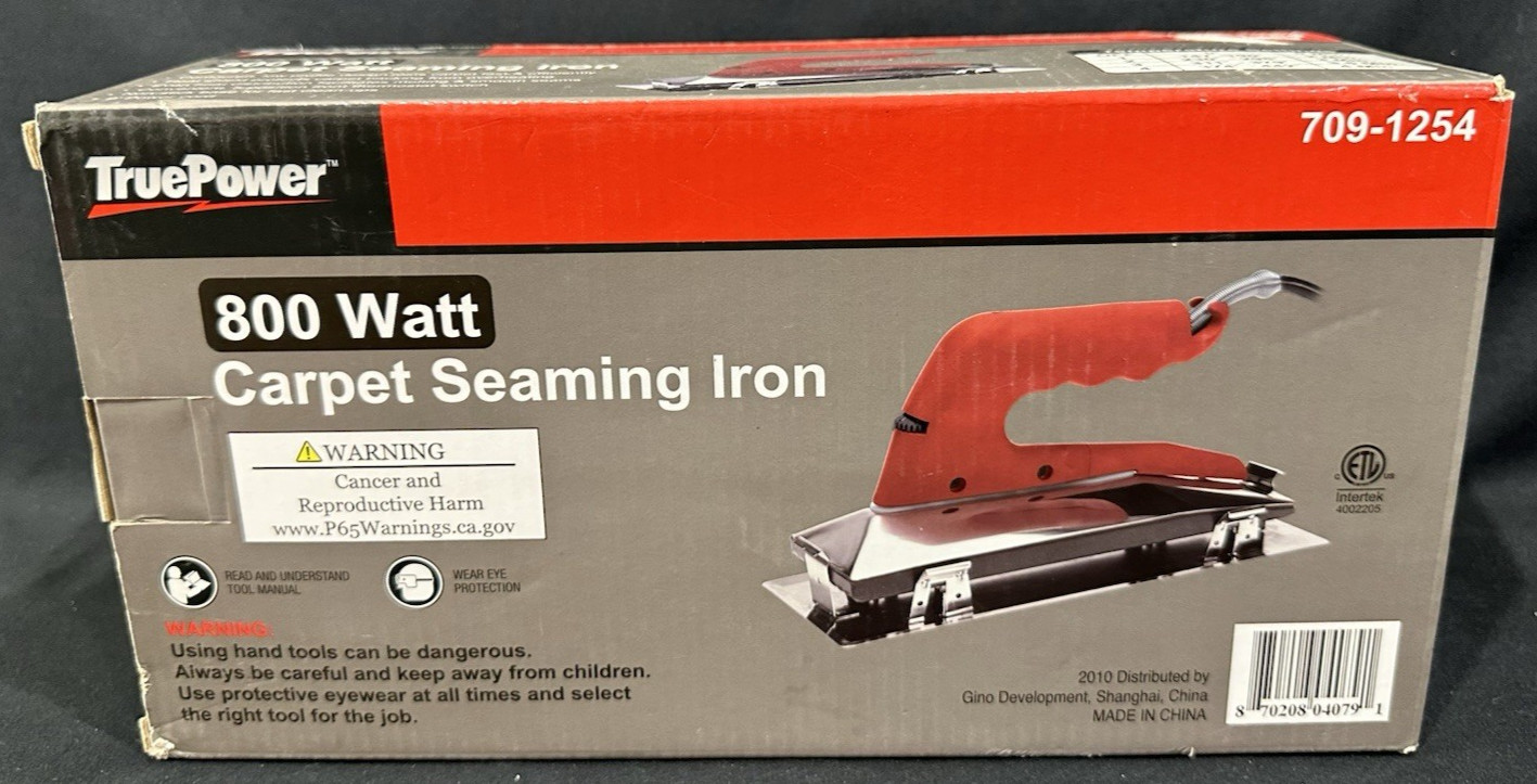 True Power 709-1254 Carpet Seaming Iron 10″ 800 Watt 5 Position Heat Setting