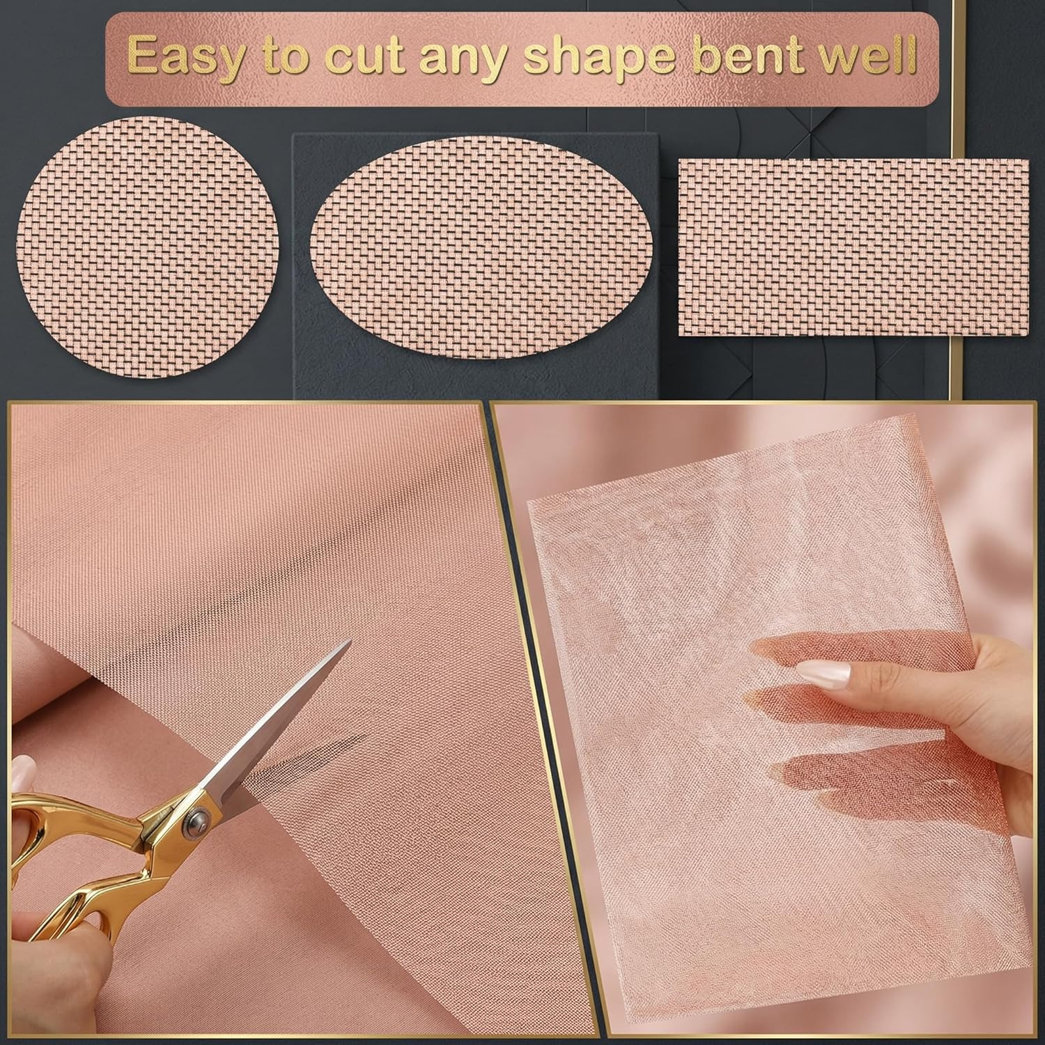 36x10ft Copper Mesh Screen 99.9% Pure Copper 40 Mesh Wire Fabric Roll