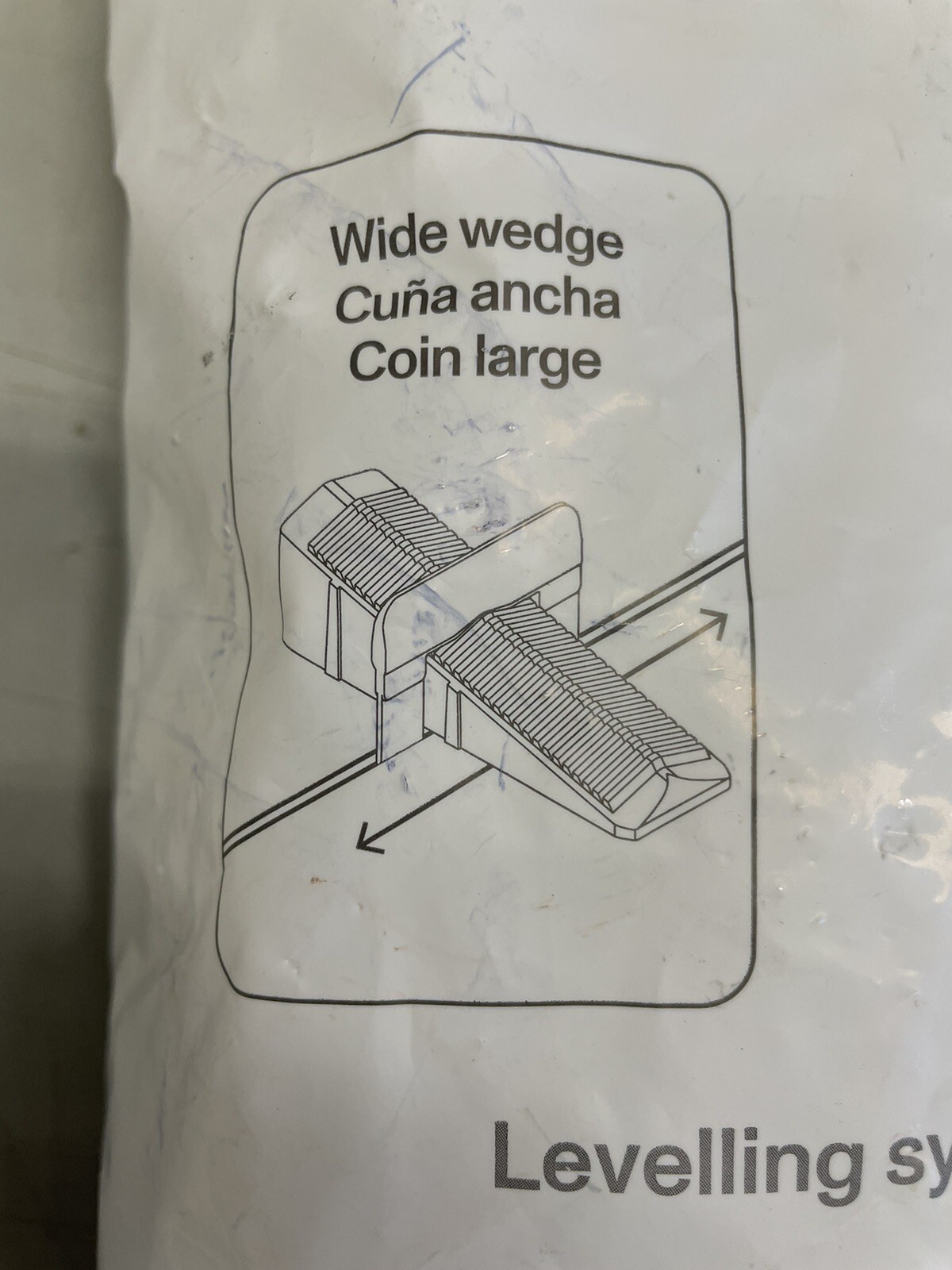Peygran LS Compact WIDE Tile Leveling Wedge Re-useable 200pcs Clear