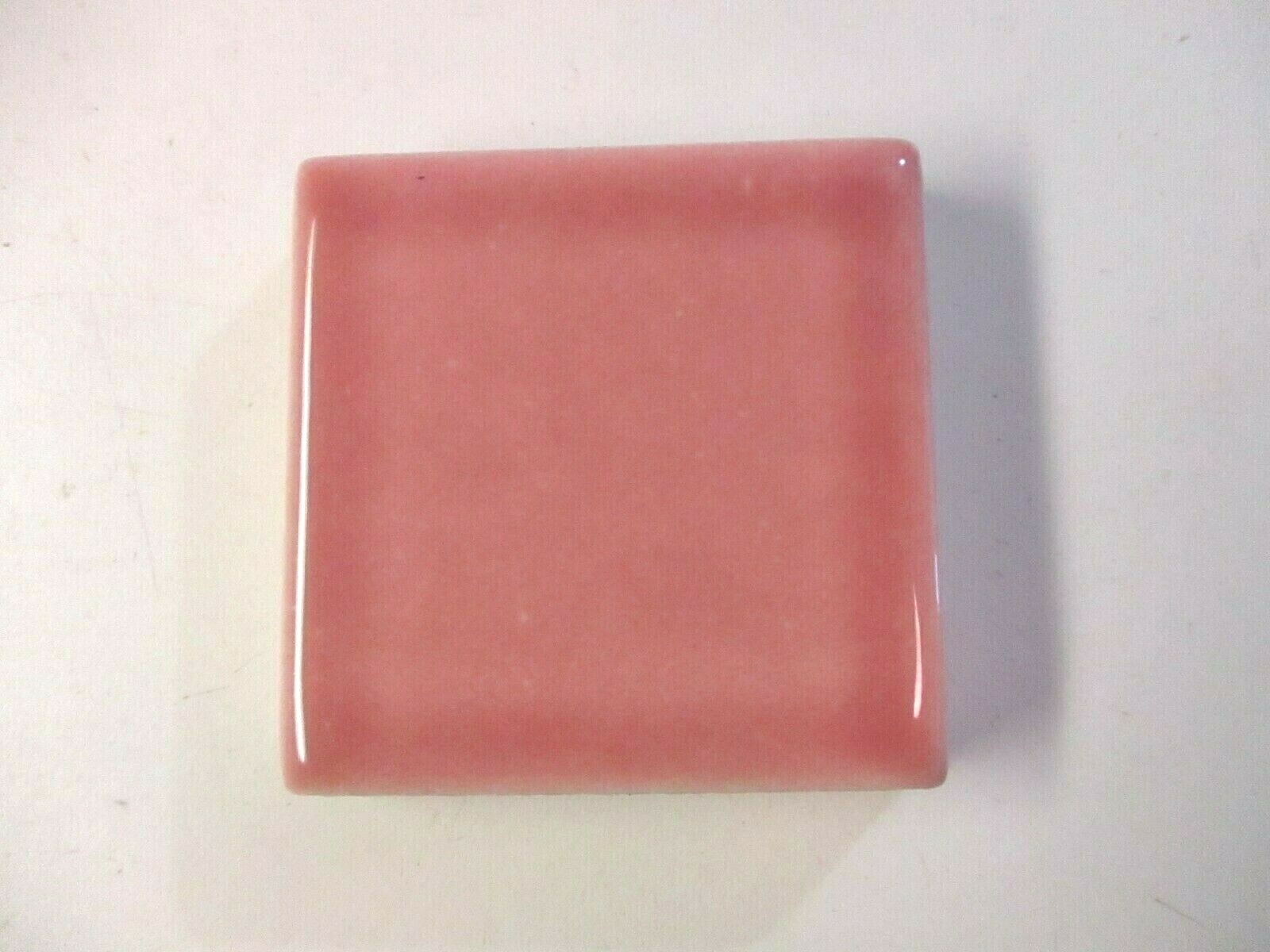 1 Floor Tile 2-1/16″ Sq. x 1/2″ Thick Dark Pastel Pink Gloss Vitreous Porcelain