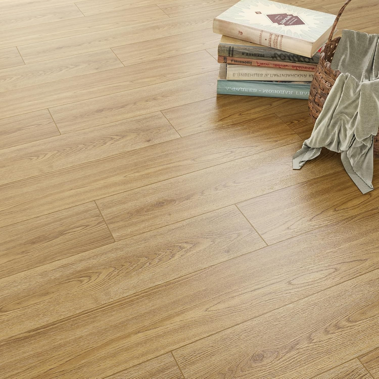Natural Brown Peel & Stick Vinyl Plank Flooring – 32 Pack, 47 Sq.Ft.