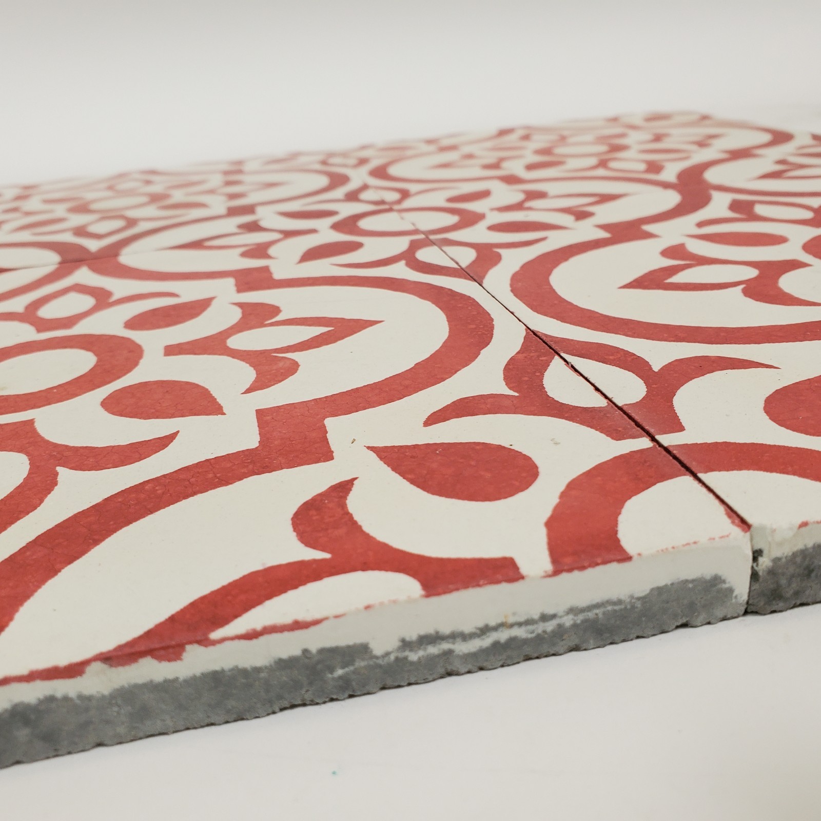 Mai Ngam W-101 8×8 Encaustic Cement Tile Box of 12 New Open Box Terracotta