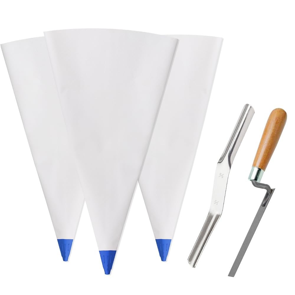 3 Pack Waterproof Grout Bags 12″ x 24″ for Masonry and Tile Projects