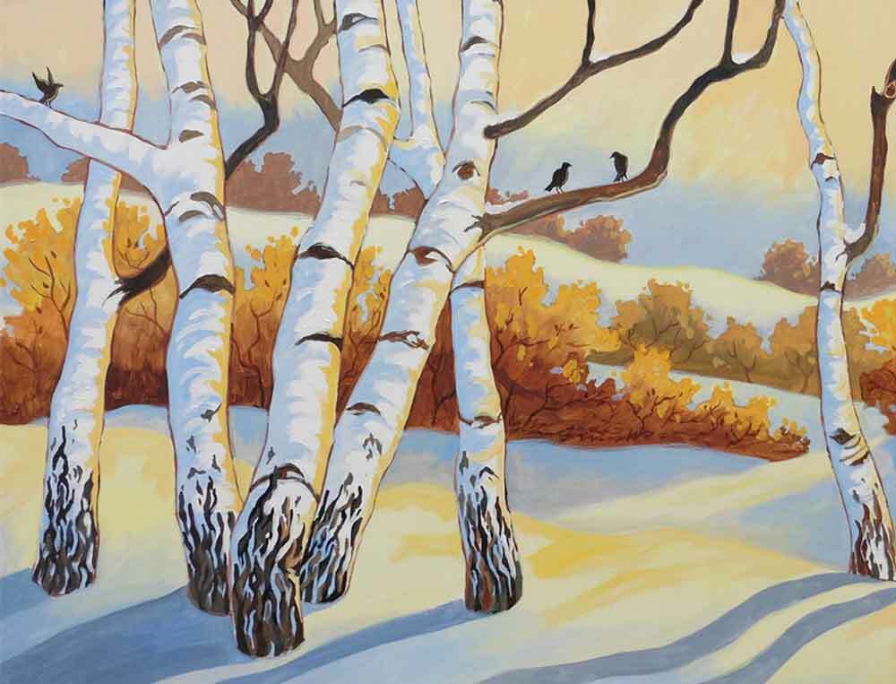 Birch Tree Accent & Decor Tile Robin Wethe Altman Art RWA034AT
