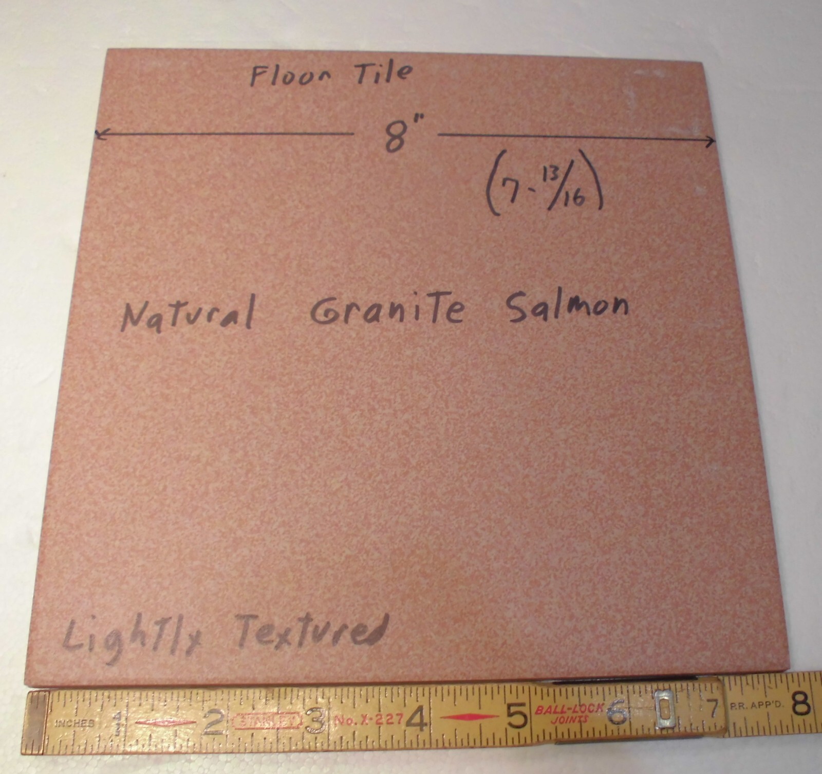 1 pc. Speckled Granite Salmon – Maroon: 8″ Porcelain-Italian-Floor-Tile, New