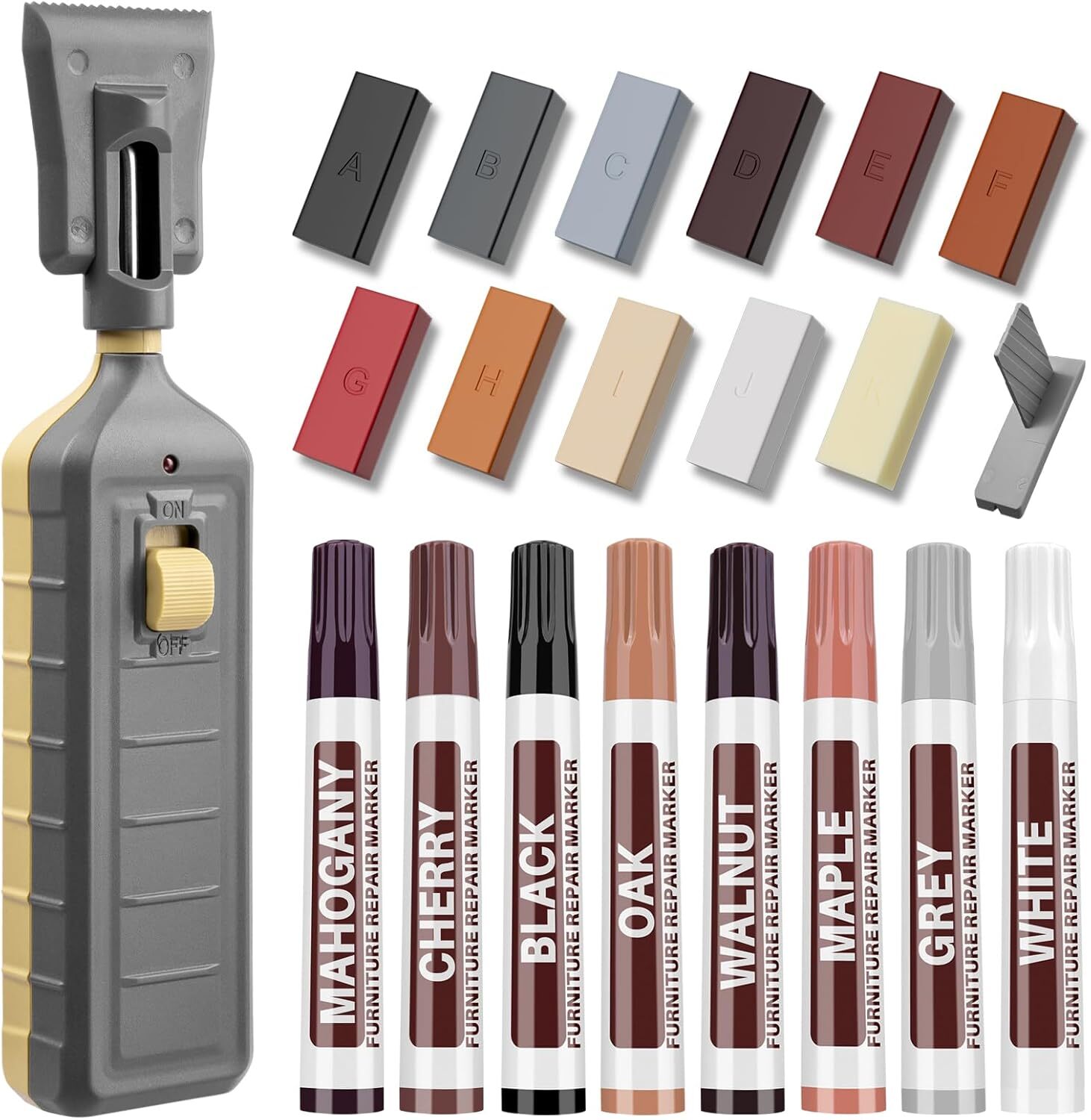 Vinyl Floor Repair Kit with Heat Pen – 11 Colors Hardwood Laminate Floor Wax Woo