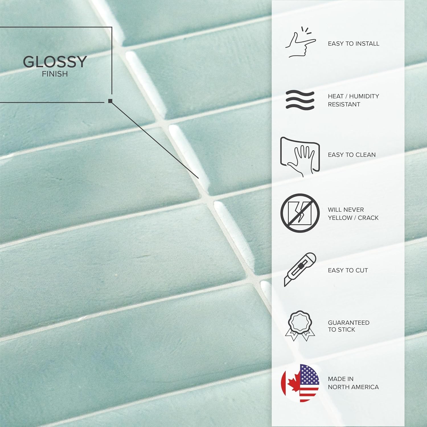 Transform Your Space: 5 Sheets of 11.43″x9″ Glossy Moroccan Peel and Stick Tiles