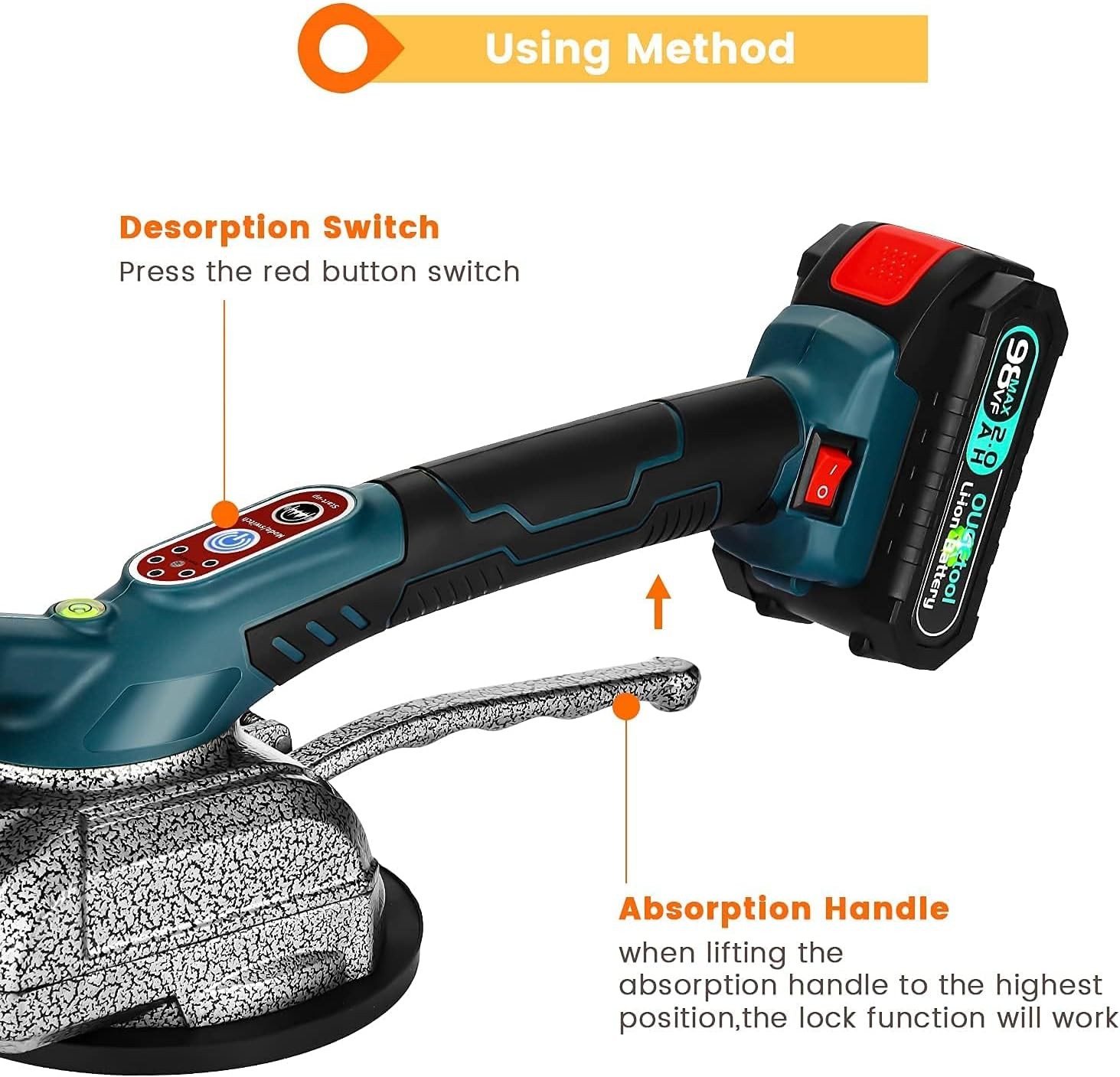 Hand-Held Tile Vibrator Leveling Machine Tile Vibration Tool Tiling Machine,Blue