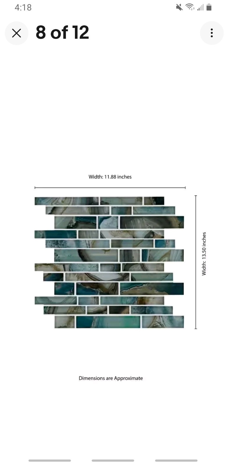 MS International Night Sky Interlocking Glass Wall Tile Lot Of 4 12×14″ Tiles