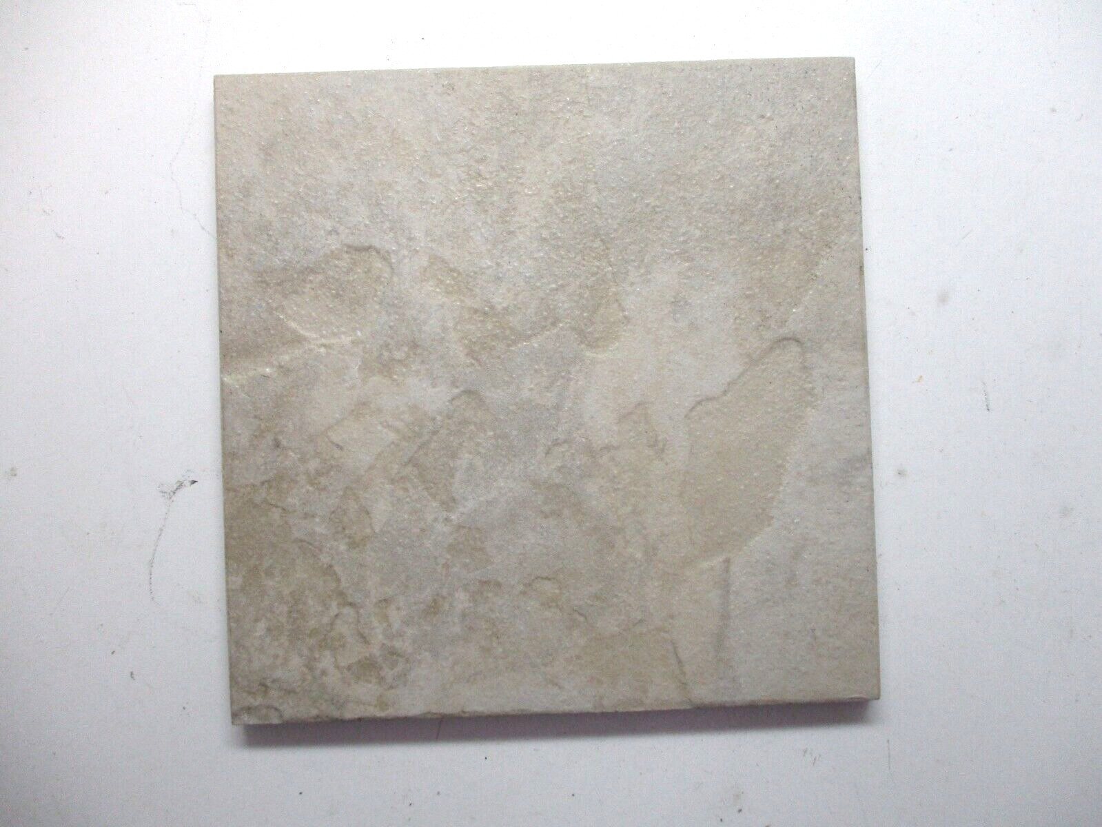 1 Floor Tile Italy 5-13/16″ Square Beige Matte Imitation Slate FlagStone Vintage