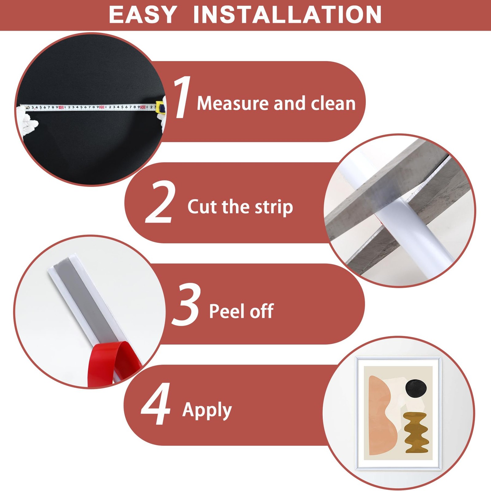 Lunghaa Matte White Molding Trim 196.8″x0.79″
