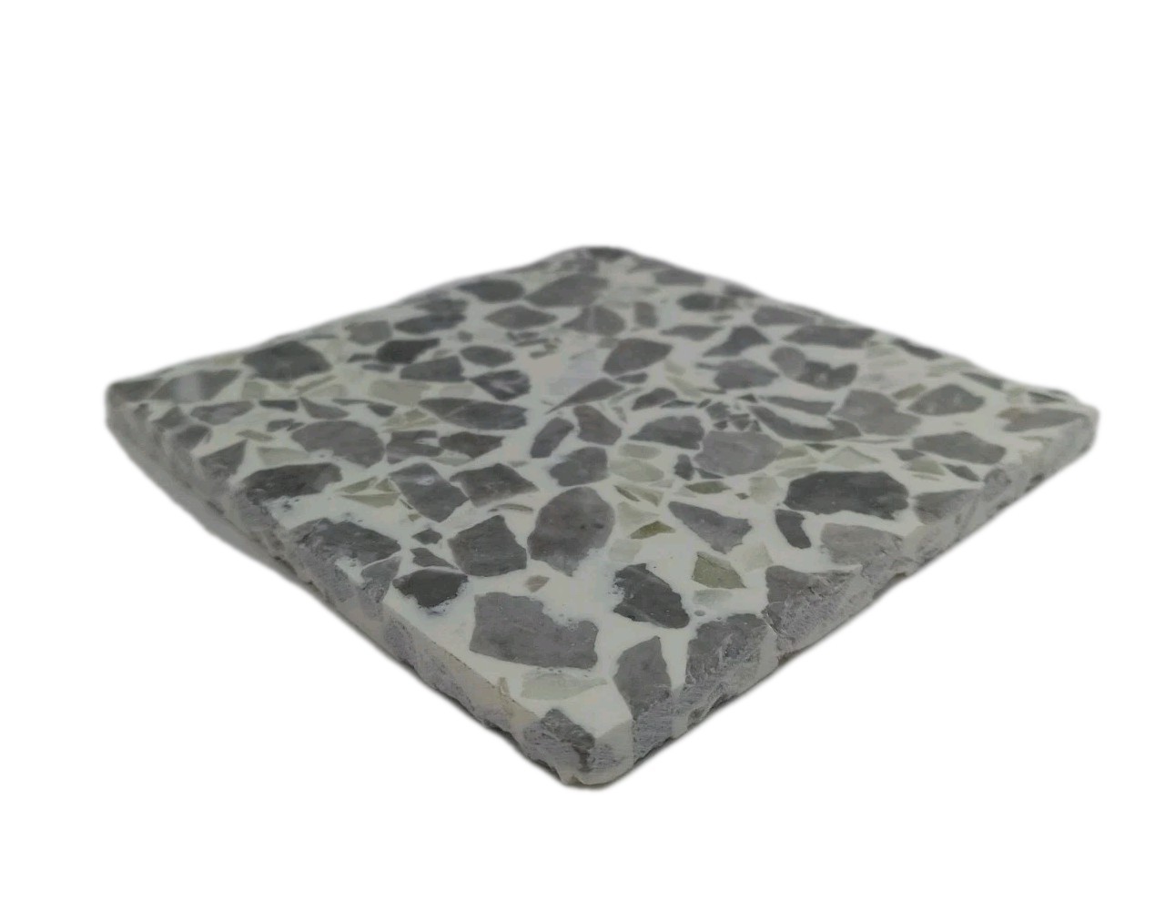 Fritztile Terrazzo Mini Floor Tile Single Sample R682014 Mist (Silver & Gray)