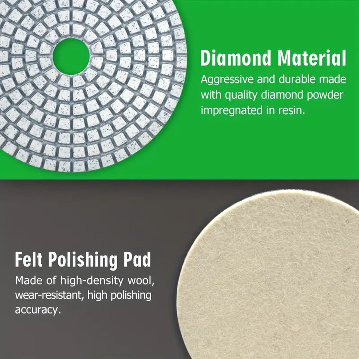 DiamondHead Premium Polishing Pad Stone 4″ Final Buff Black Standard Wet 4K RPM