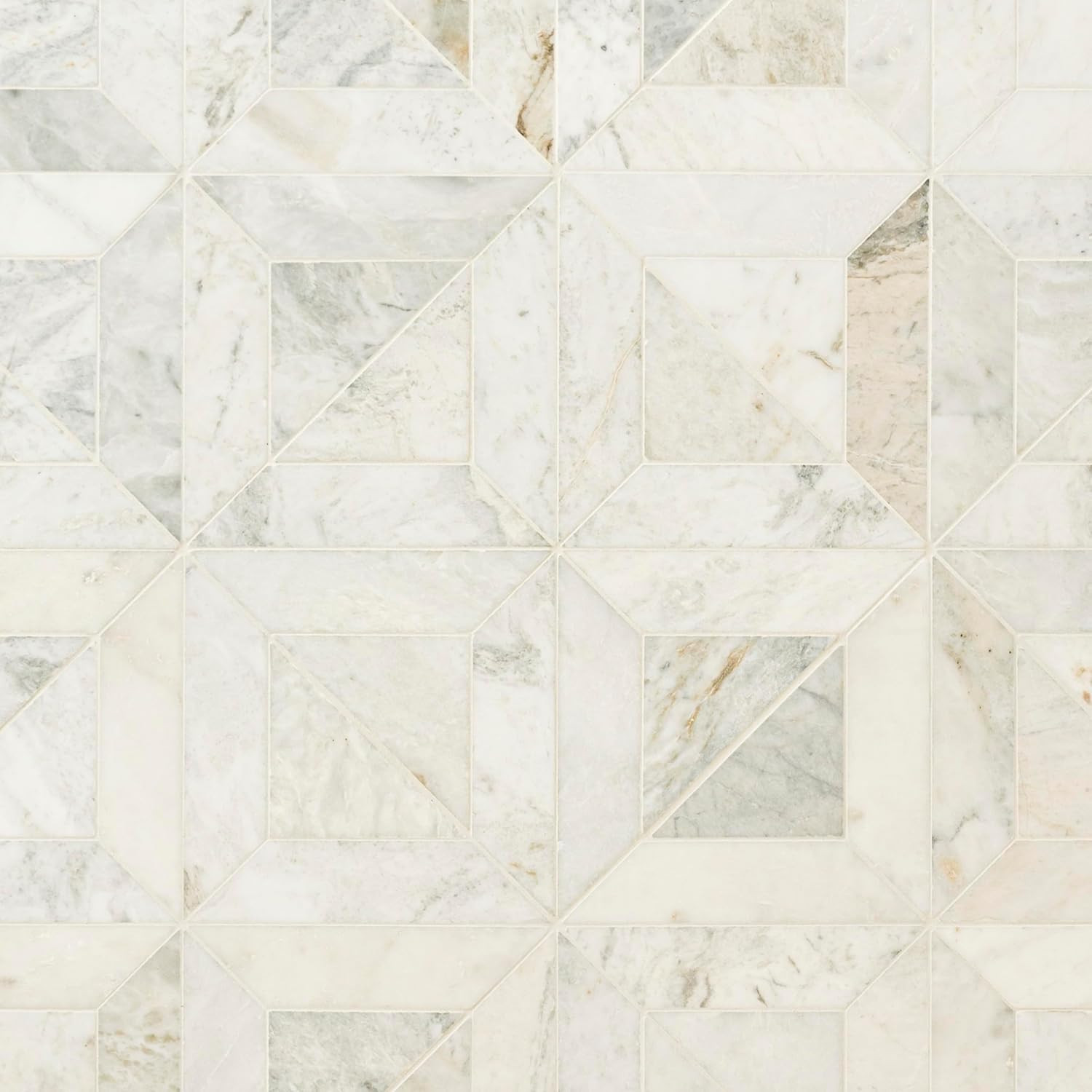 Arabescato Venato White Honed Marble Tile 12×12 for Backsplash & Floors