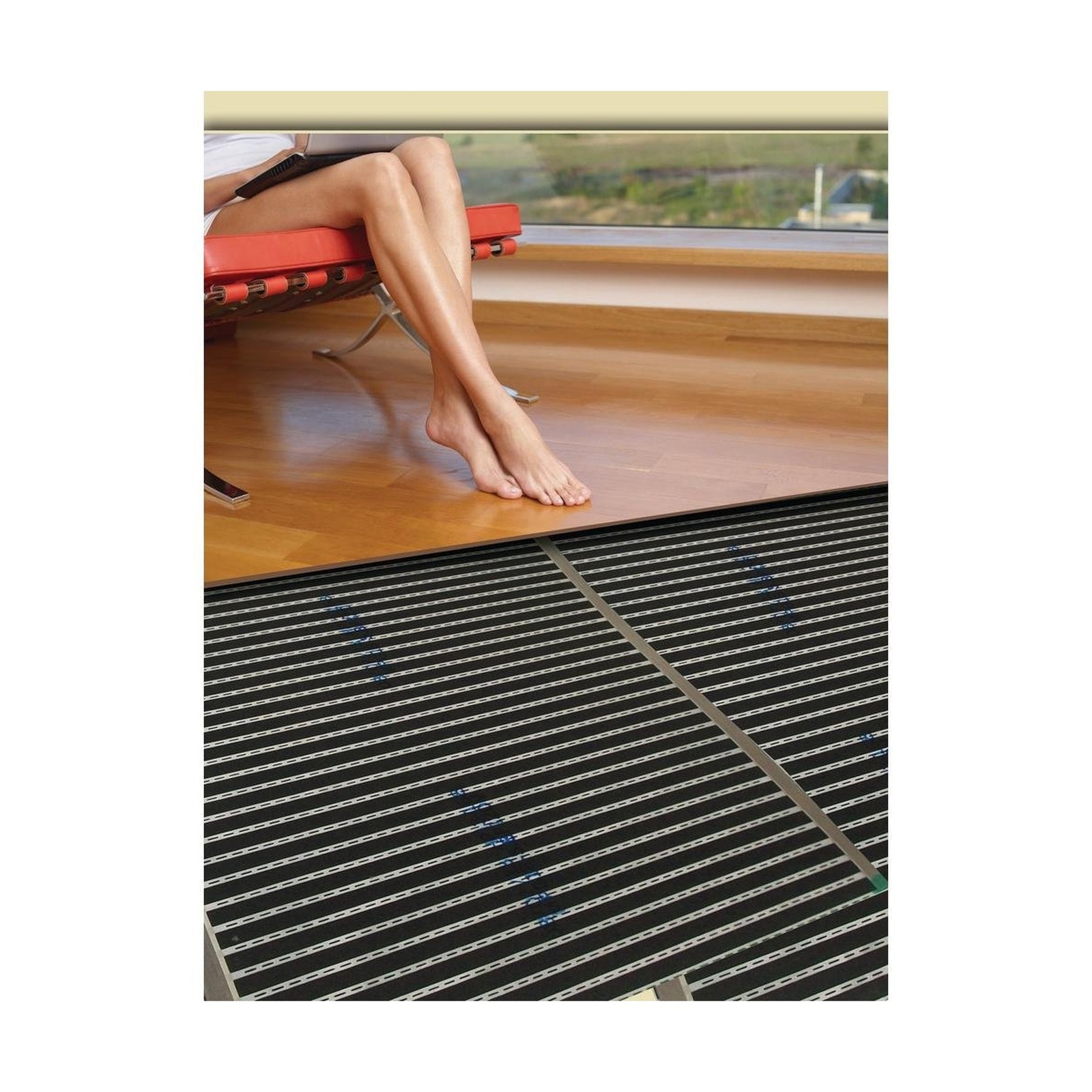 Float QWARM3X25F240 Radiant Floor Heating Mat for below Laminate, Wood, Luxur…