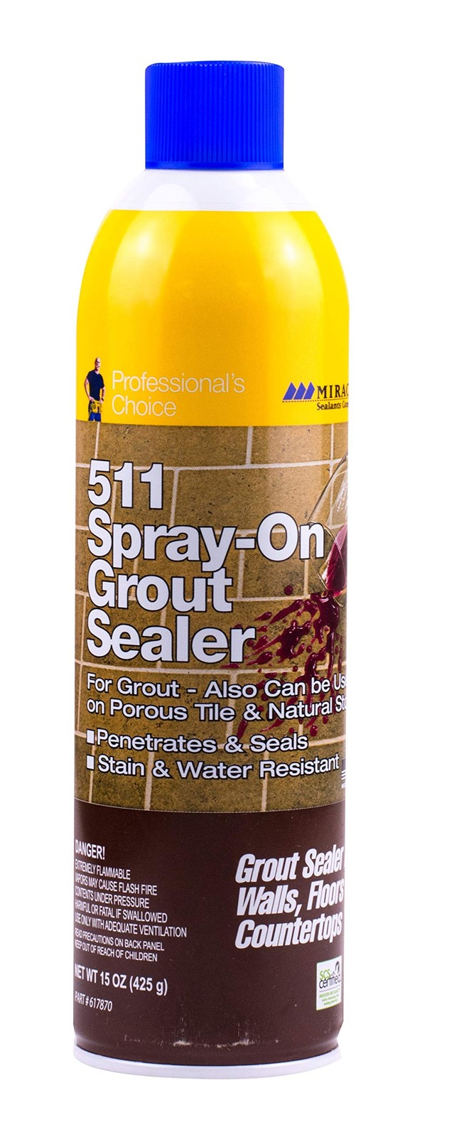 Grout Sealer Aerosol Spray, 15 oz