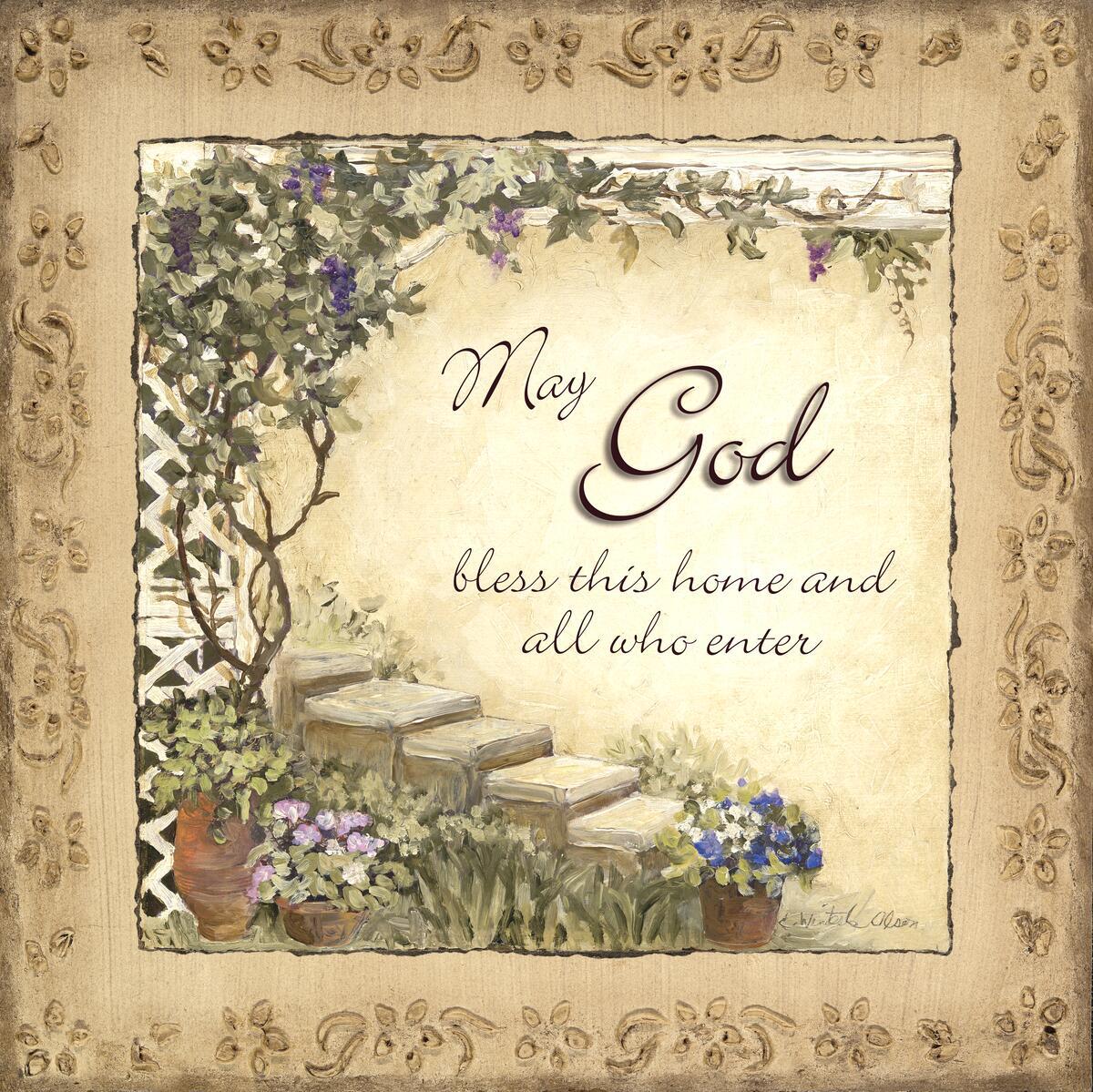 Ceramic Backsplash Tile Mural Inspirational Kitchen/Bathroom – Bless This Home