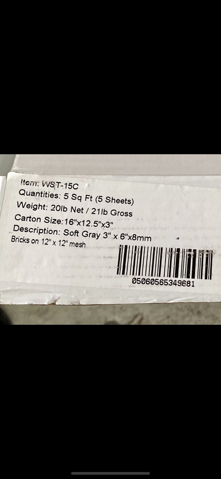 WS Tiles Glass Subway Tile 3″ X 6” x 8mm, WST -15C. Color: Soft Gray. ONE SHEET.