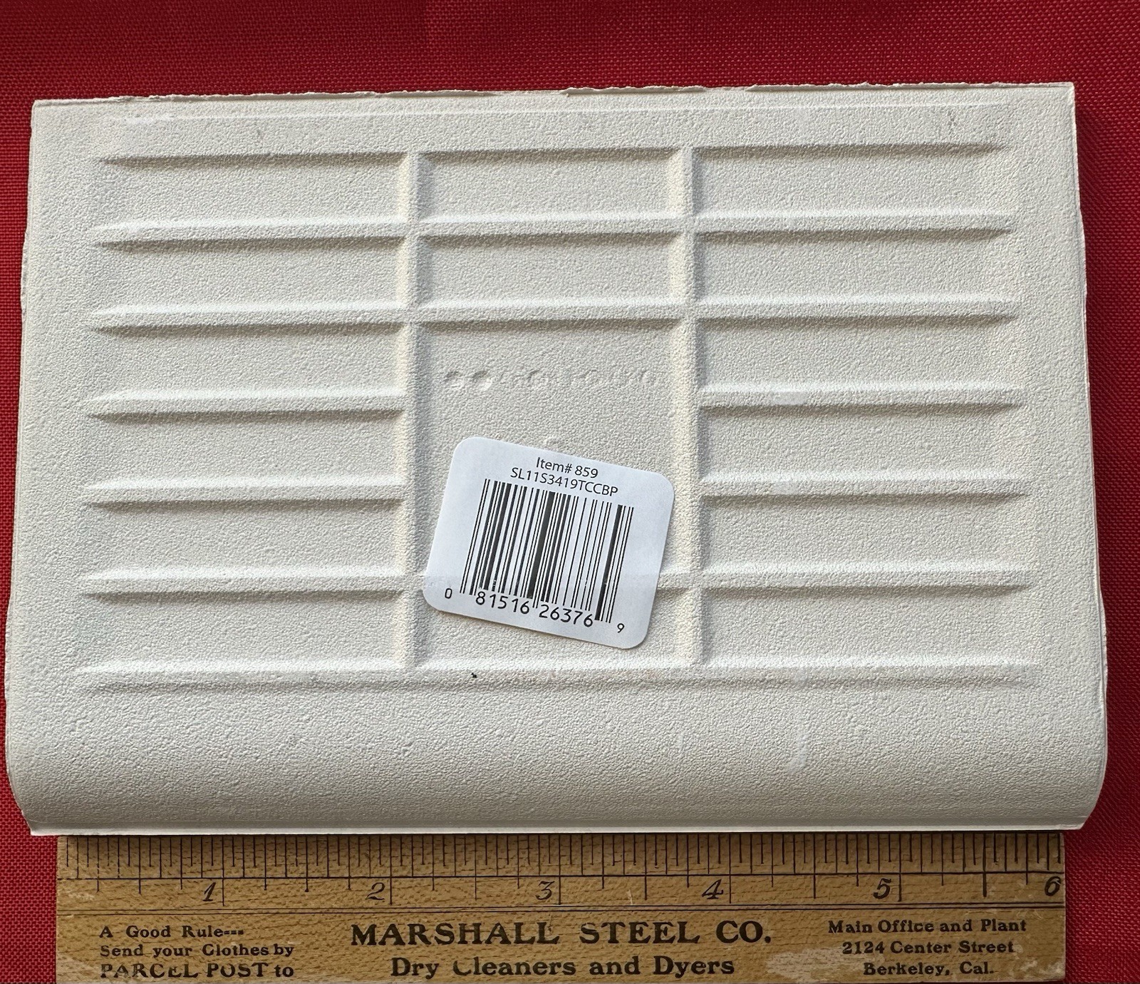 1 pc. #SL11 Biscuit: Glossy Bullnose Top cove/base Ceramic Tile: 4-1/4″ X 6″ NEW
