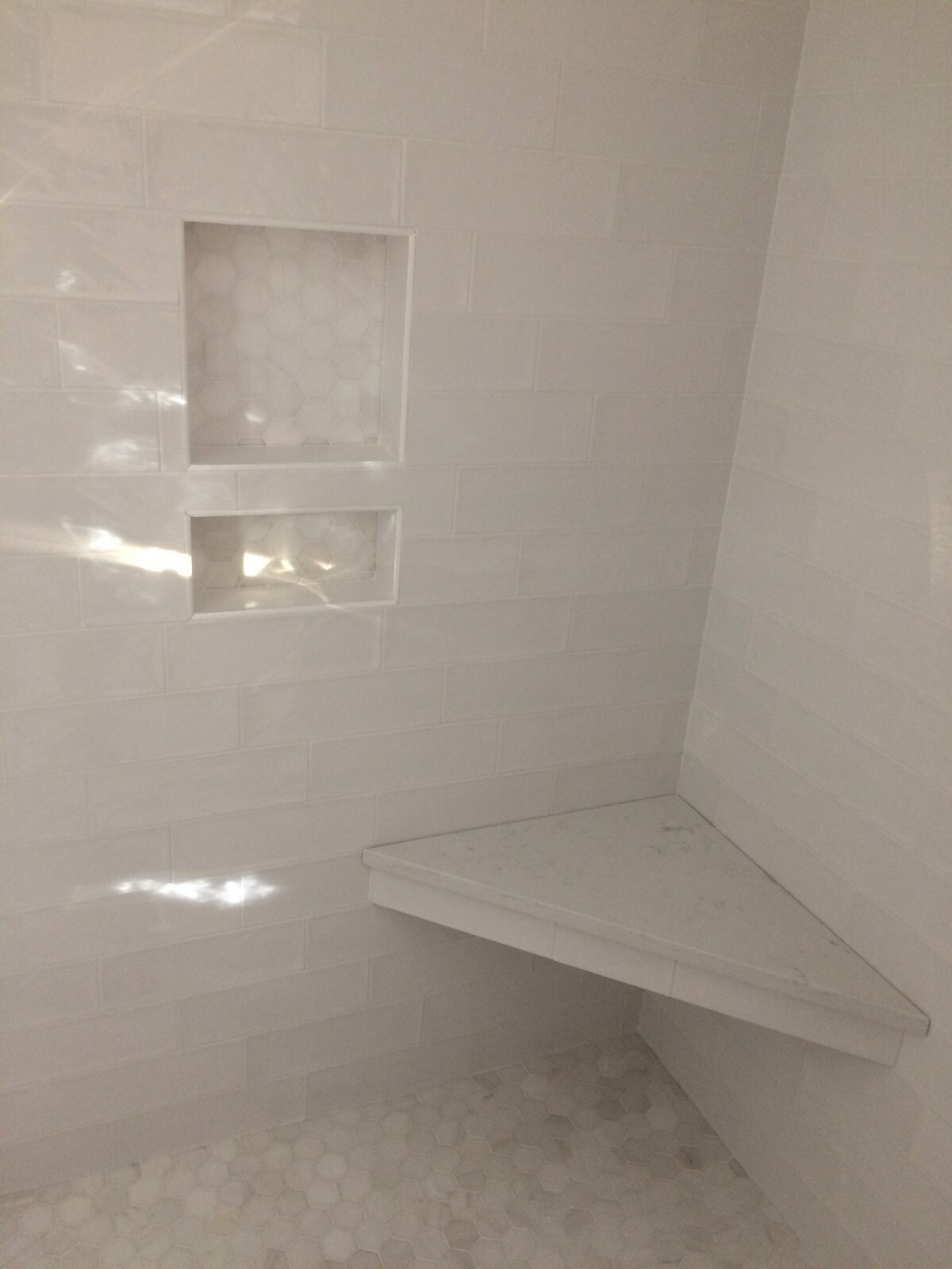 Shower Floating Bench – Schluter Kerdi-Board 2″ with Stainless Steel – Face 26in