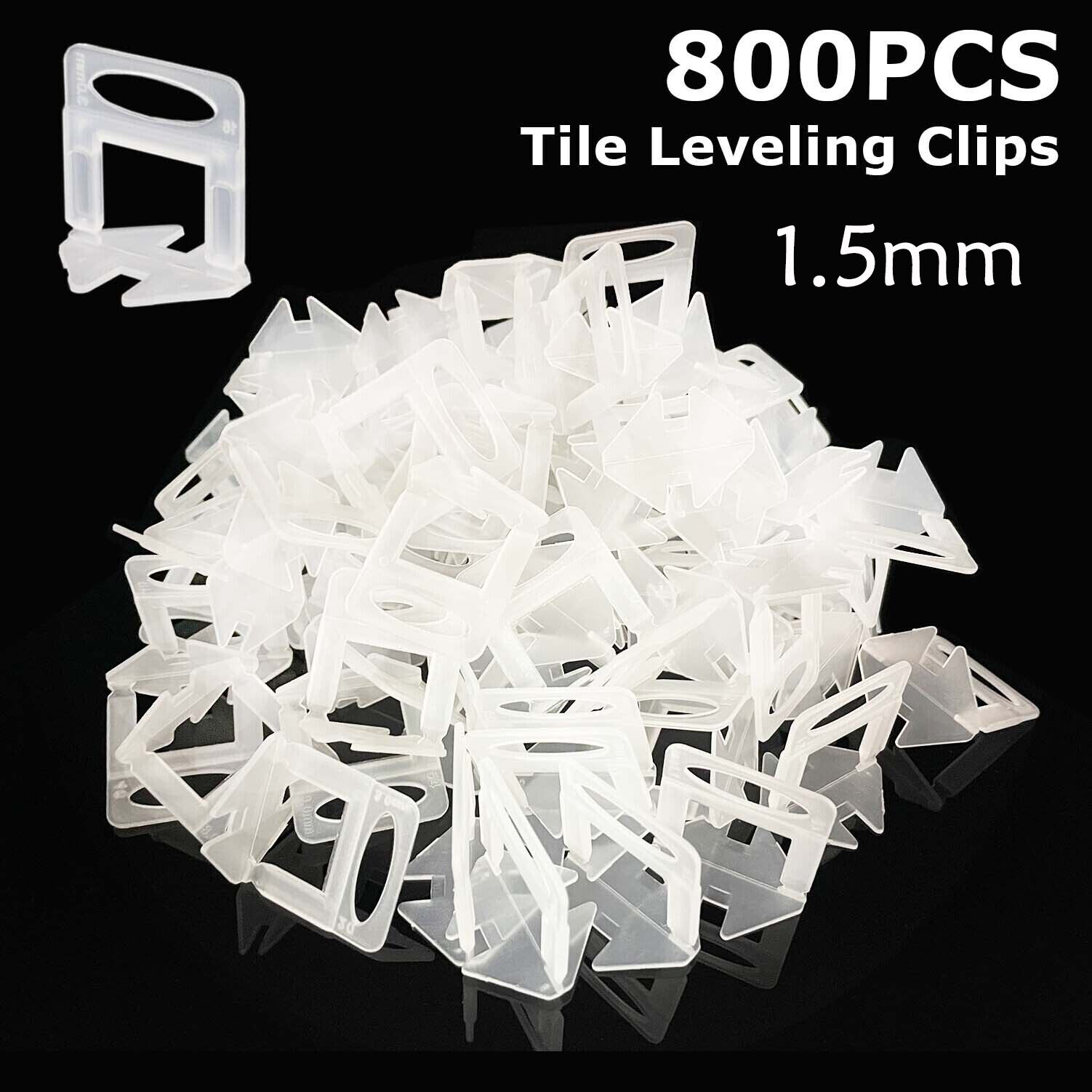800x Clips Tile Leveling System Set 1.5mm Tile Spacer for Tile Installation tool
